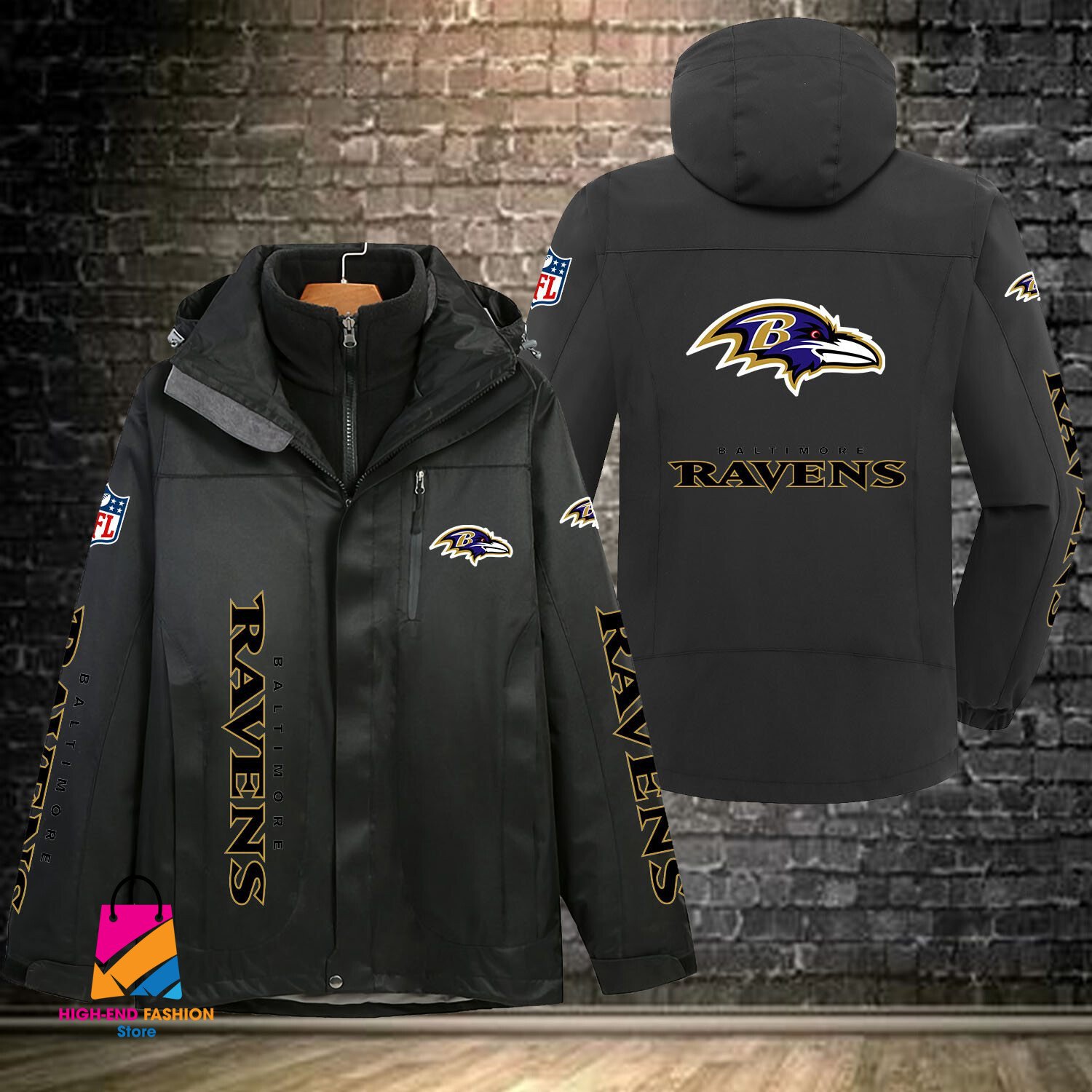 Baltimore Ravens NFL Style Windbreaker Jacket For Fans
