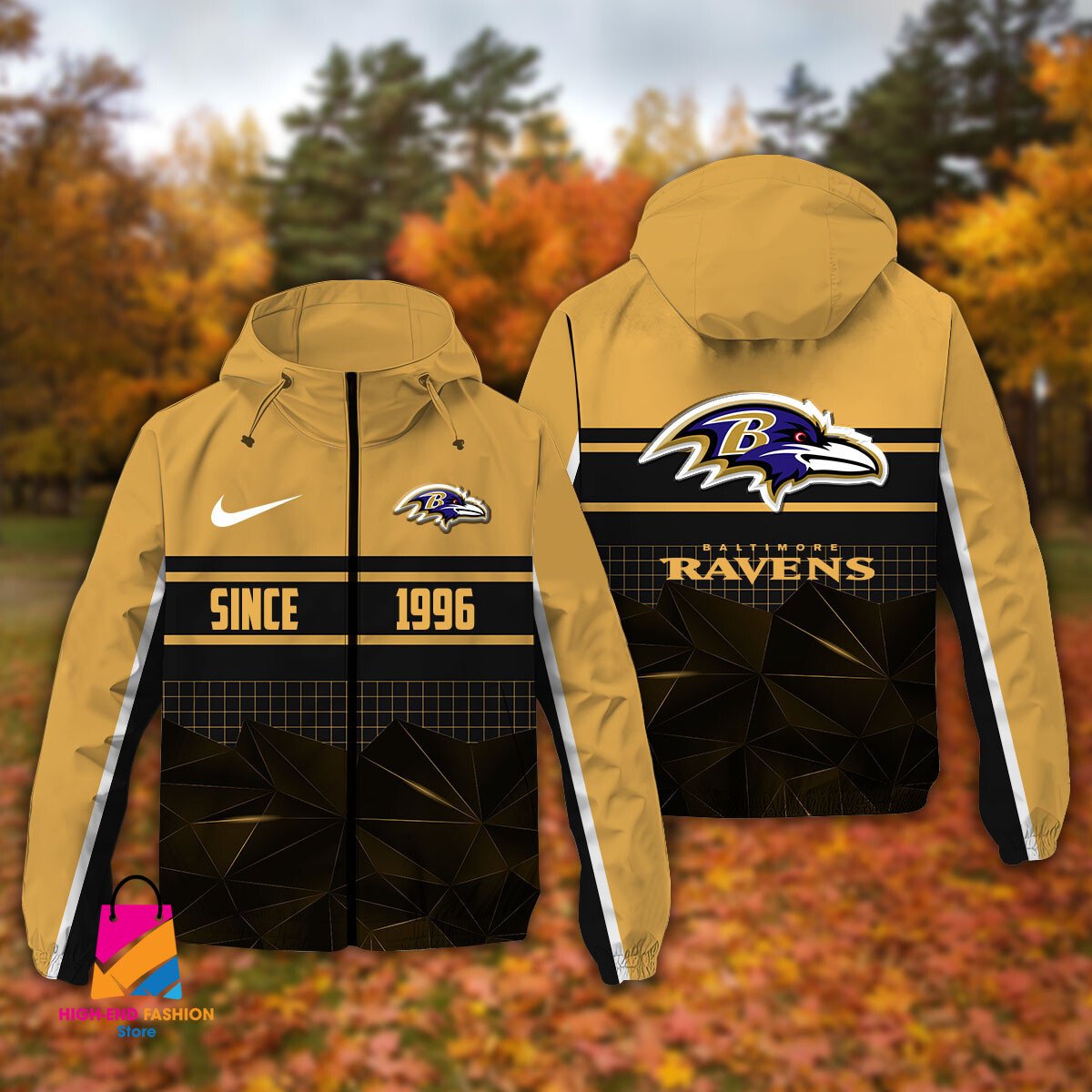Baltimore Ravens NFL Style Windbreaker Jacket For Fans