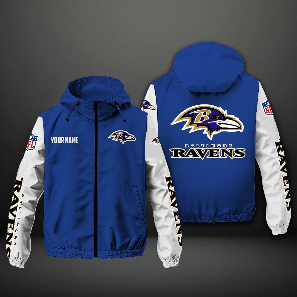 Baltimore Ravens NFL Style Windbreaker Jacket For Fans