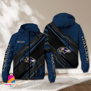 Baltimore Ravens NFL Style Windbreaker Jacket For Fans