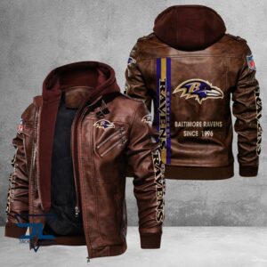 Baltimore RavensNFL Style Leather Jacket For Fans