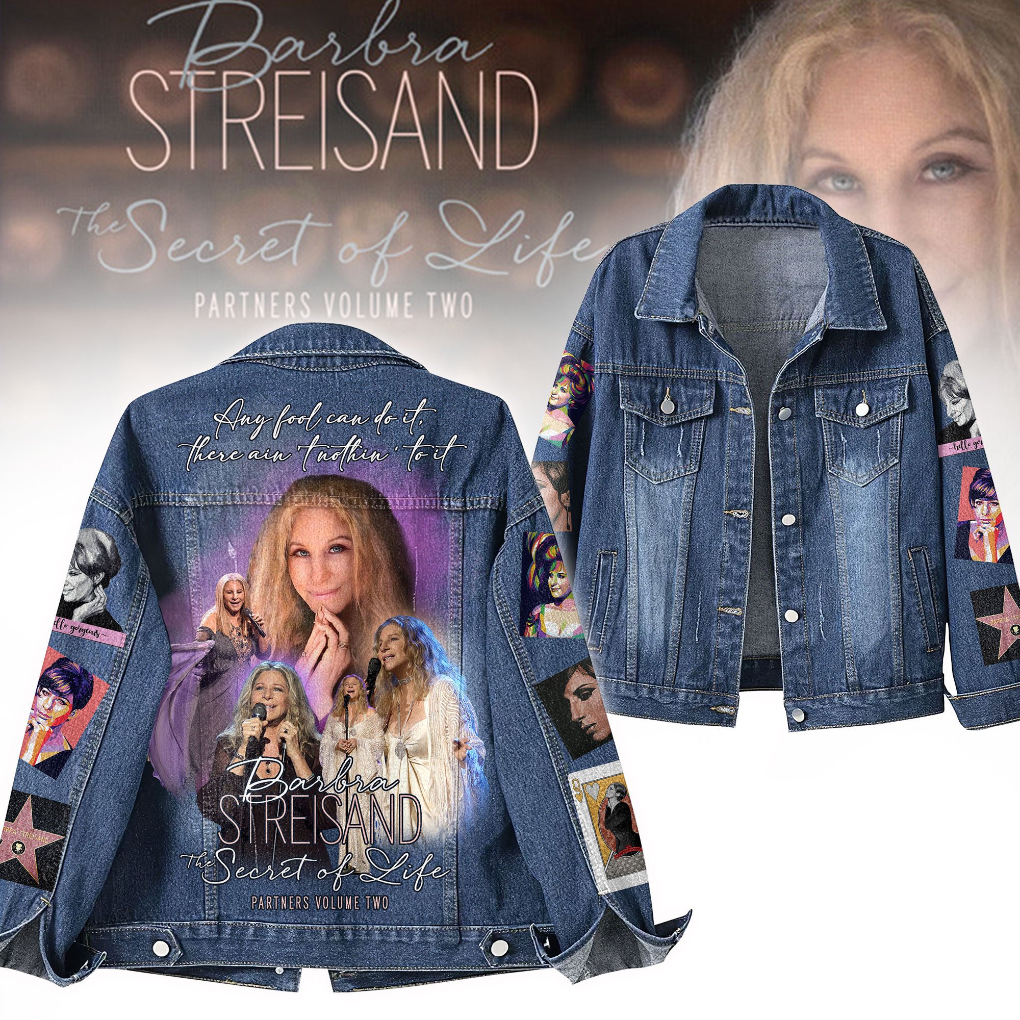 Barbra Streisand Music Denim Jacket Gift For Fans