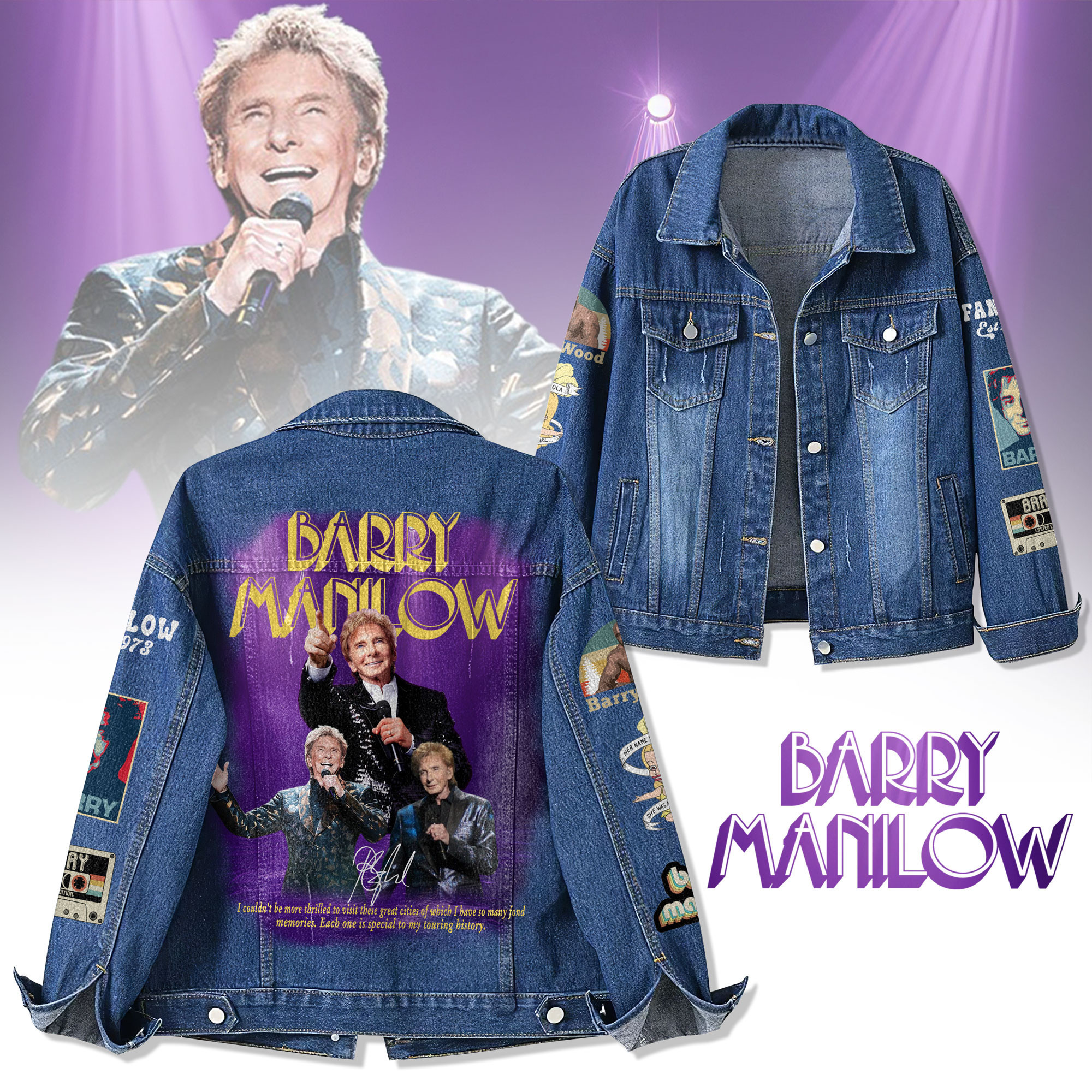 Barry Manilow Music Denim Jacket Gift For Fans