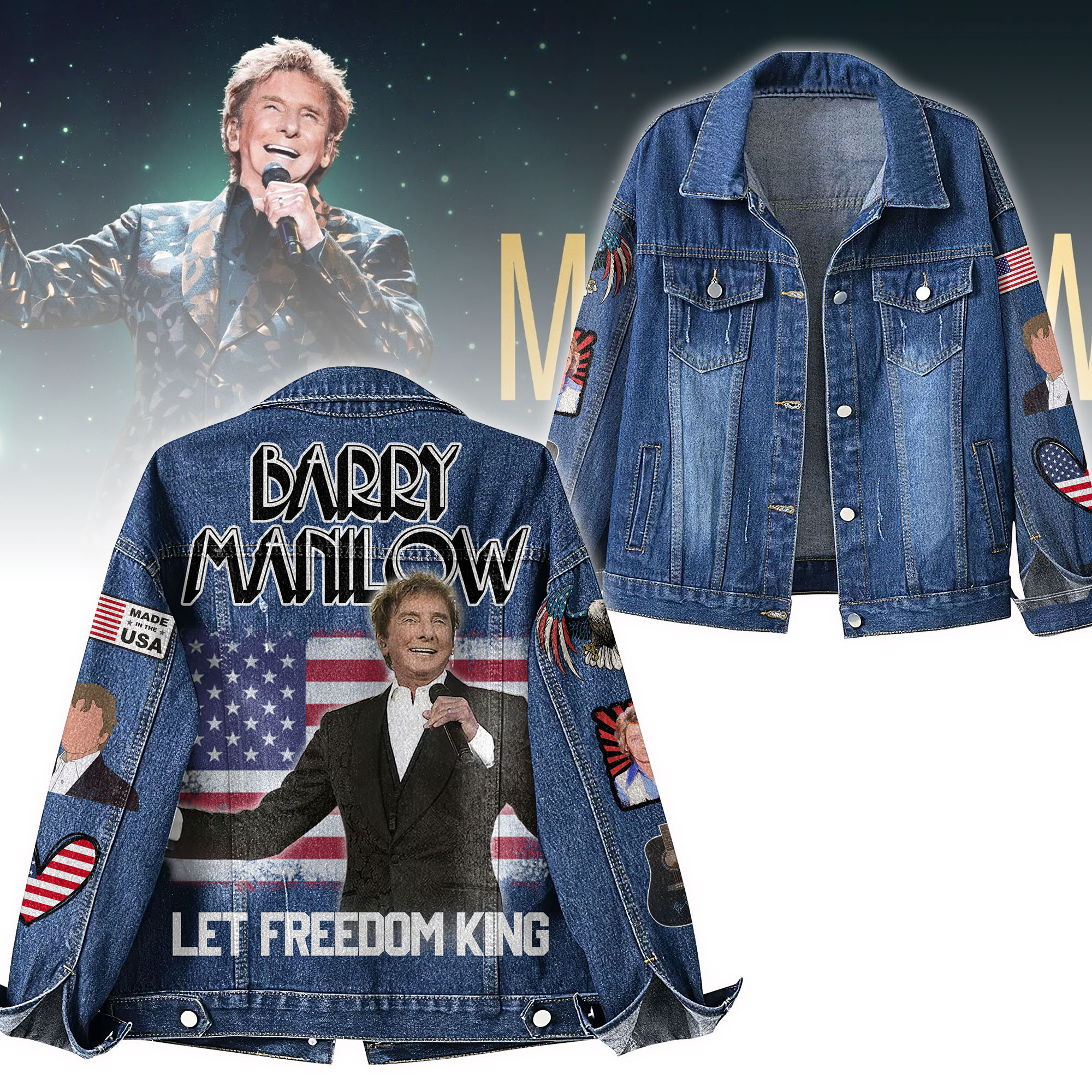 Barry Manilow Music Denim Jacket Gift For Fans