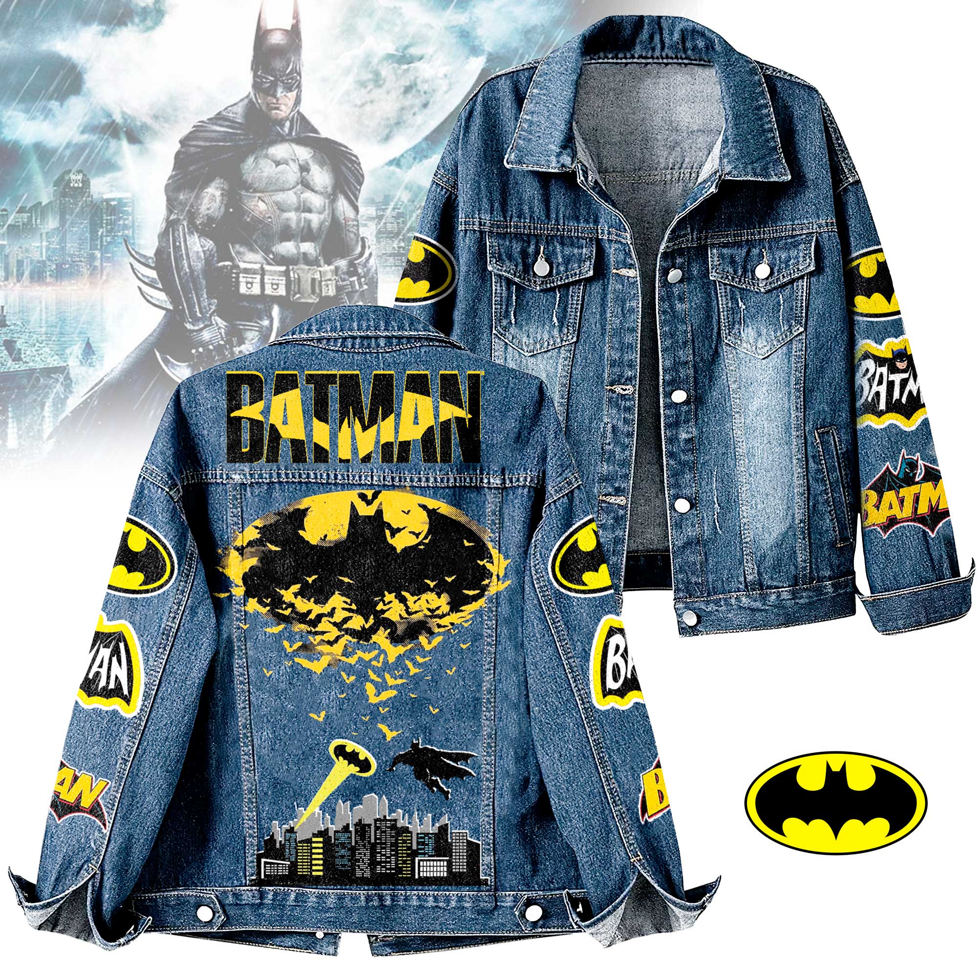 Batman Movies Denim Jacket Gift For Fans