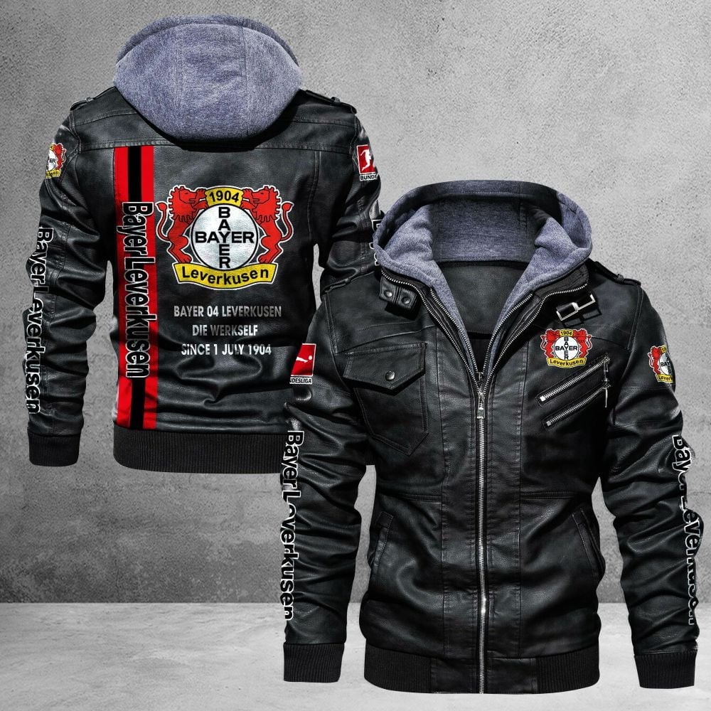 Bayer 04 Leverkusen Bundesliga Style Leather Jacket For Fans