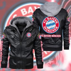 Bayern Munich FC Bundesliga Style Leather Jacket For Fans