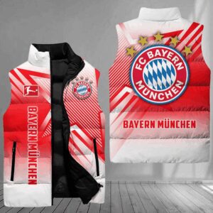 Bayern Munich FC Bundesliga Style Sleeveless Puffer Jacket For Fans