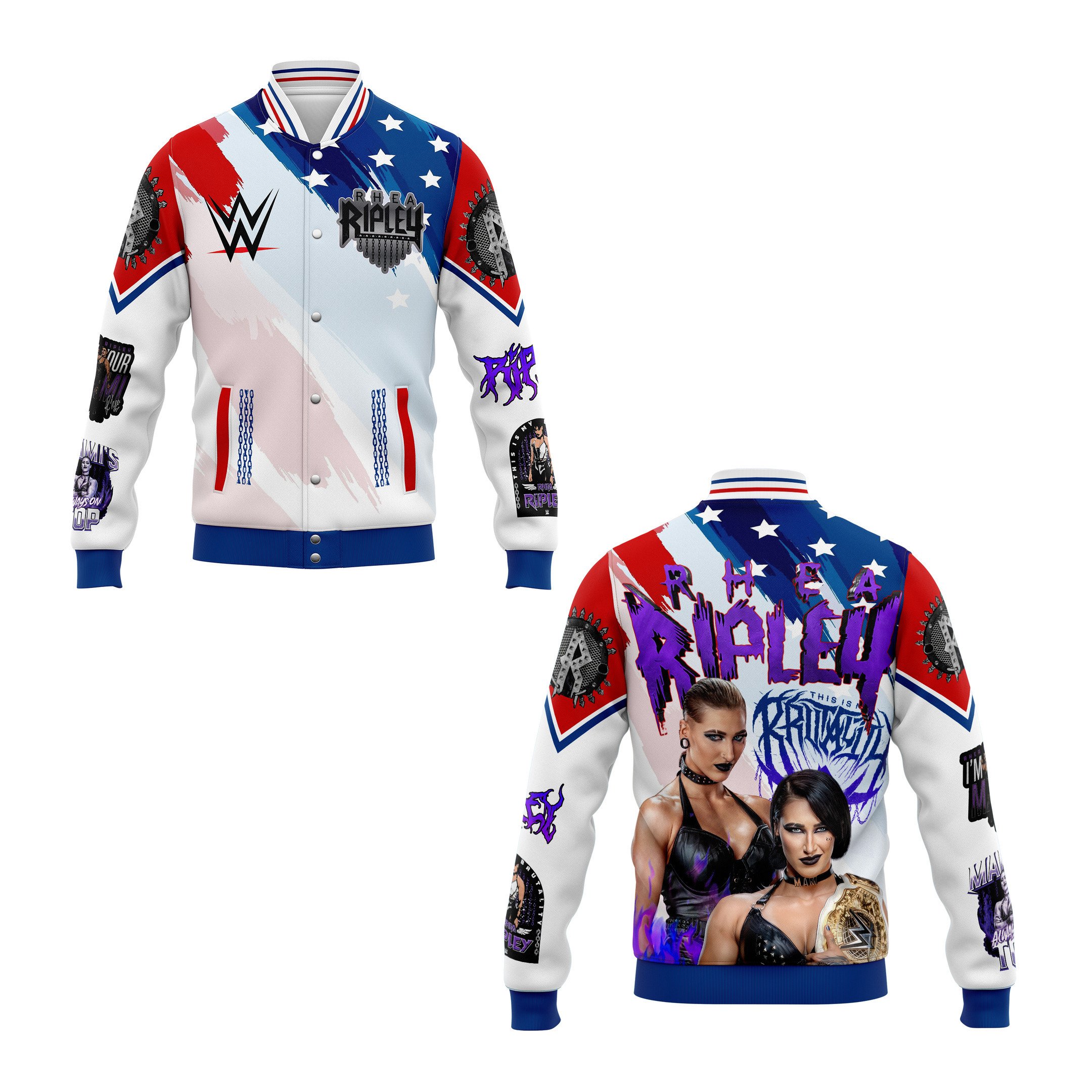 Bayley WWE Style Baseball Jacket For Fans