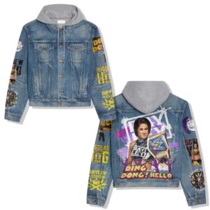 Bayley WWE Style Hooded Denim Jacket For Fans