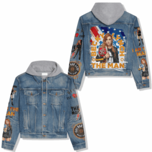 Becky Lynch WWE Style Hooded Denim Jacket For Fans