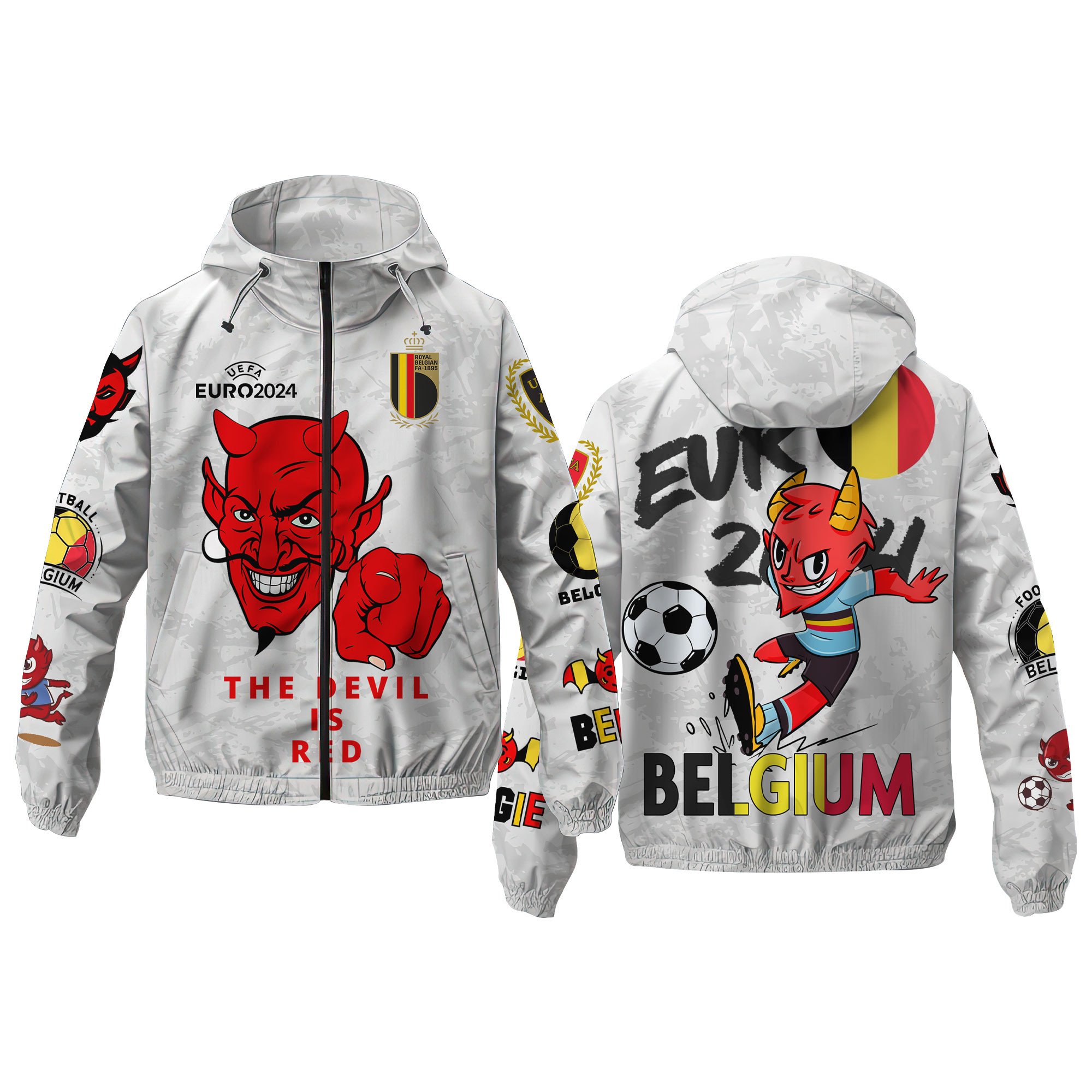Belgium Euro Euro Style Windbreaker Jacket For Fans