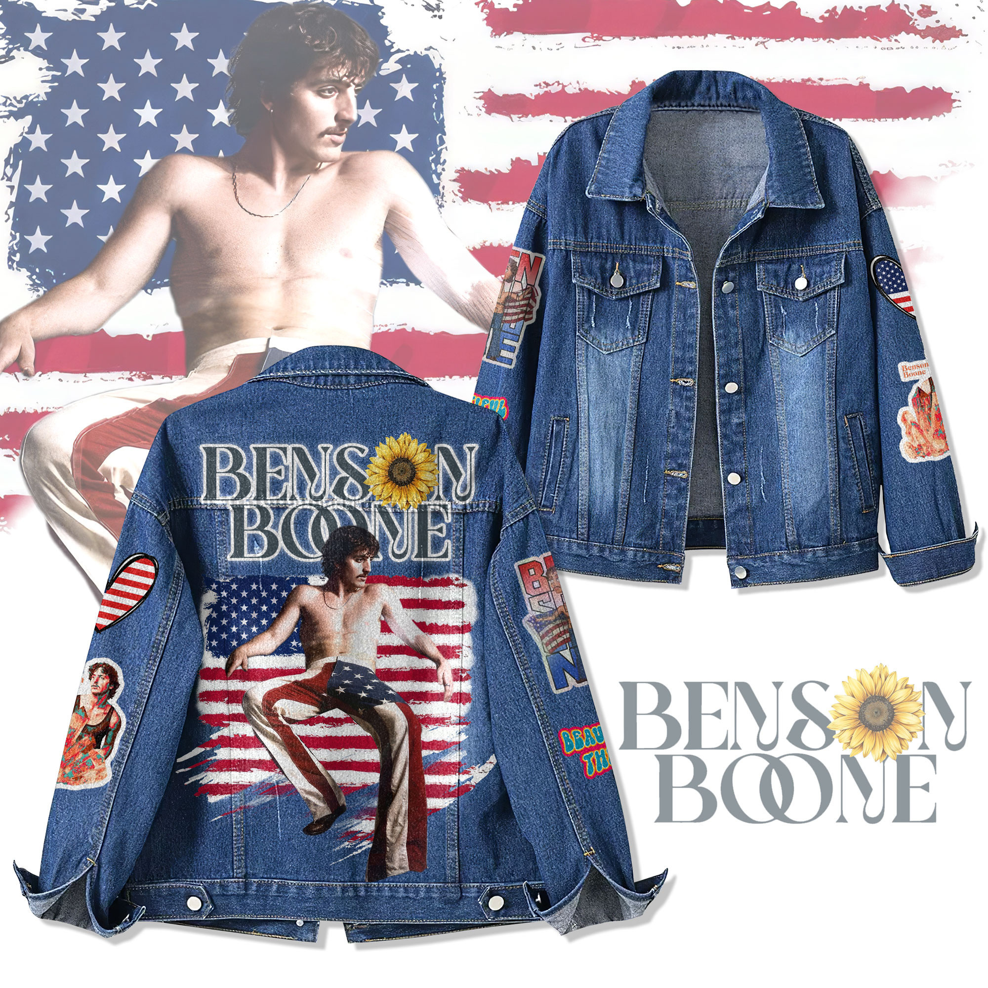 Benson Boone Music Denim Jacket Gift For Fans