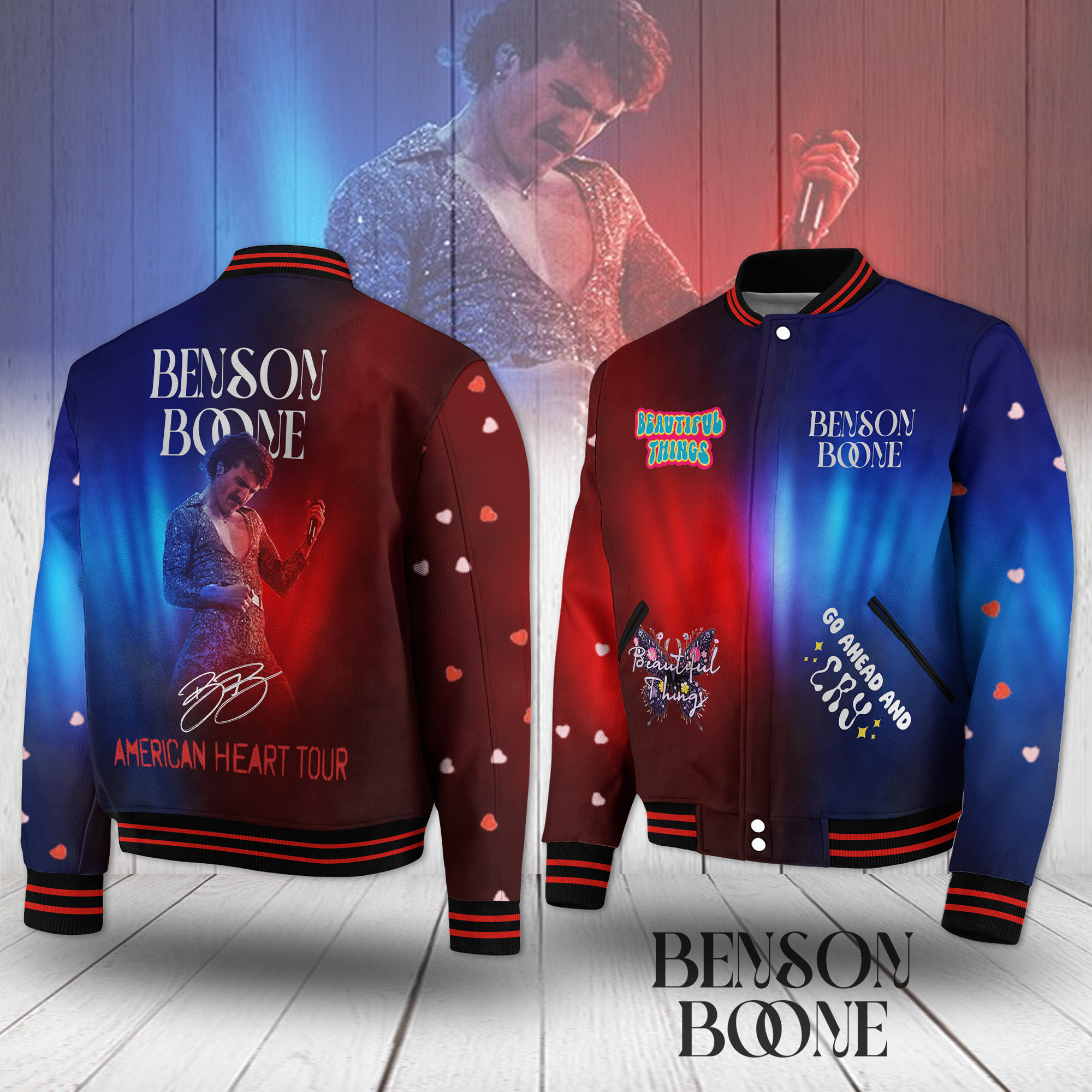 Benson Boone Music Style Baseball Jacket