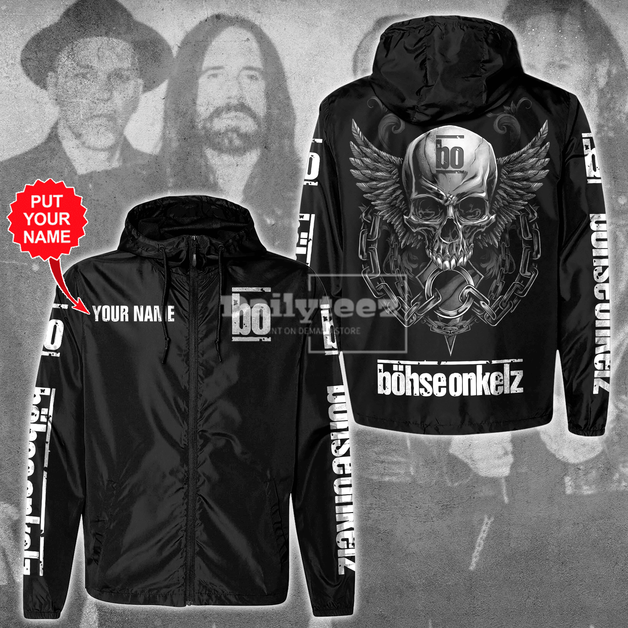 Böhse Onkelz Music Personalized Style Windbreaker Jacket For Fans