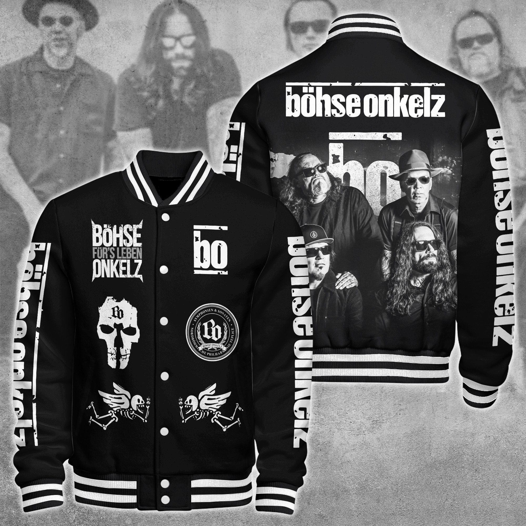Böhse Onkelz Music Style Baseball Jacket For Fans