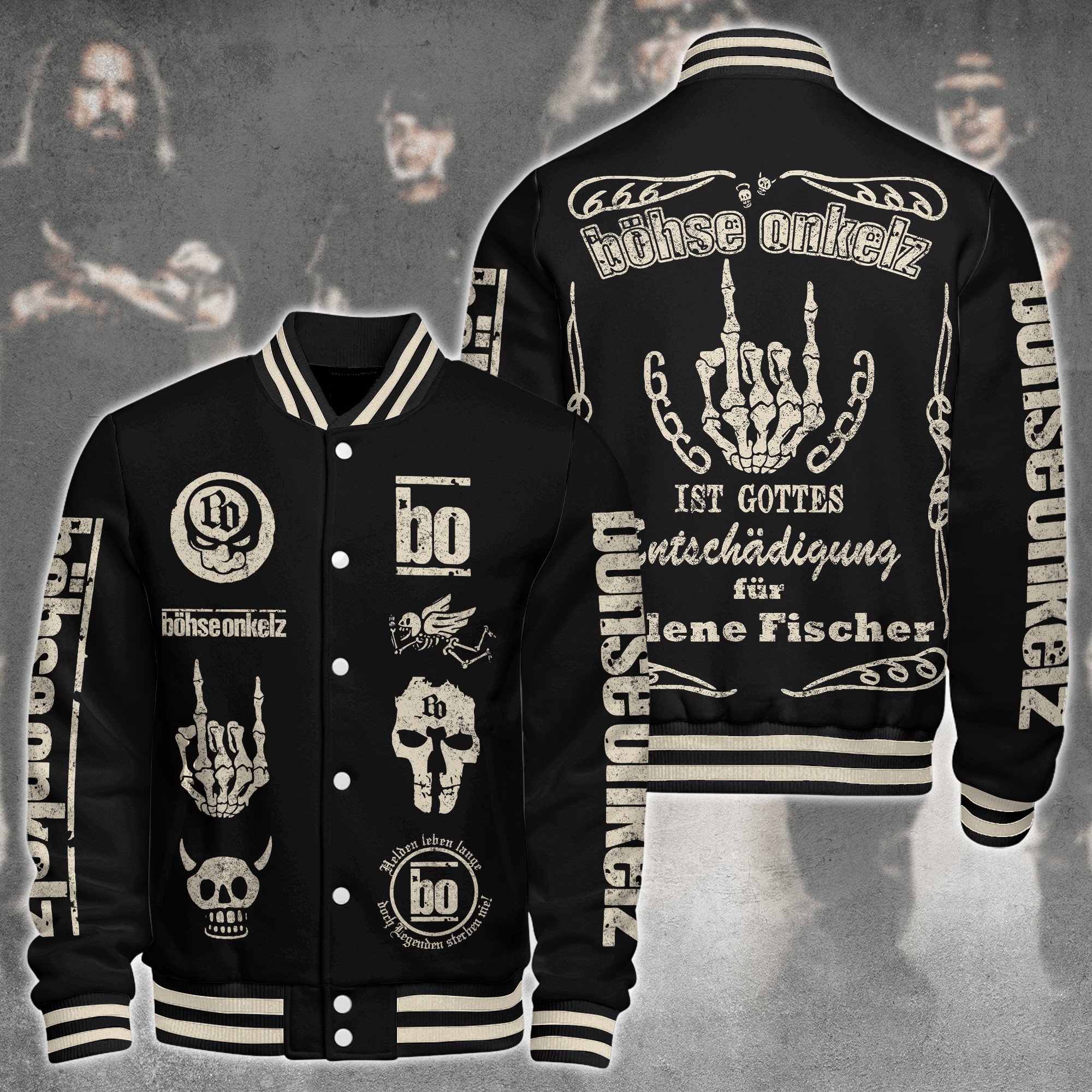 Böhse Onkelz Music Style Baseball Jacket For Fans