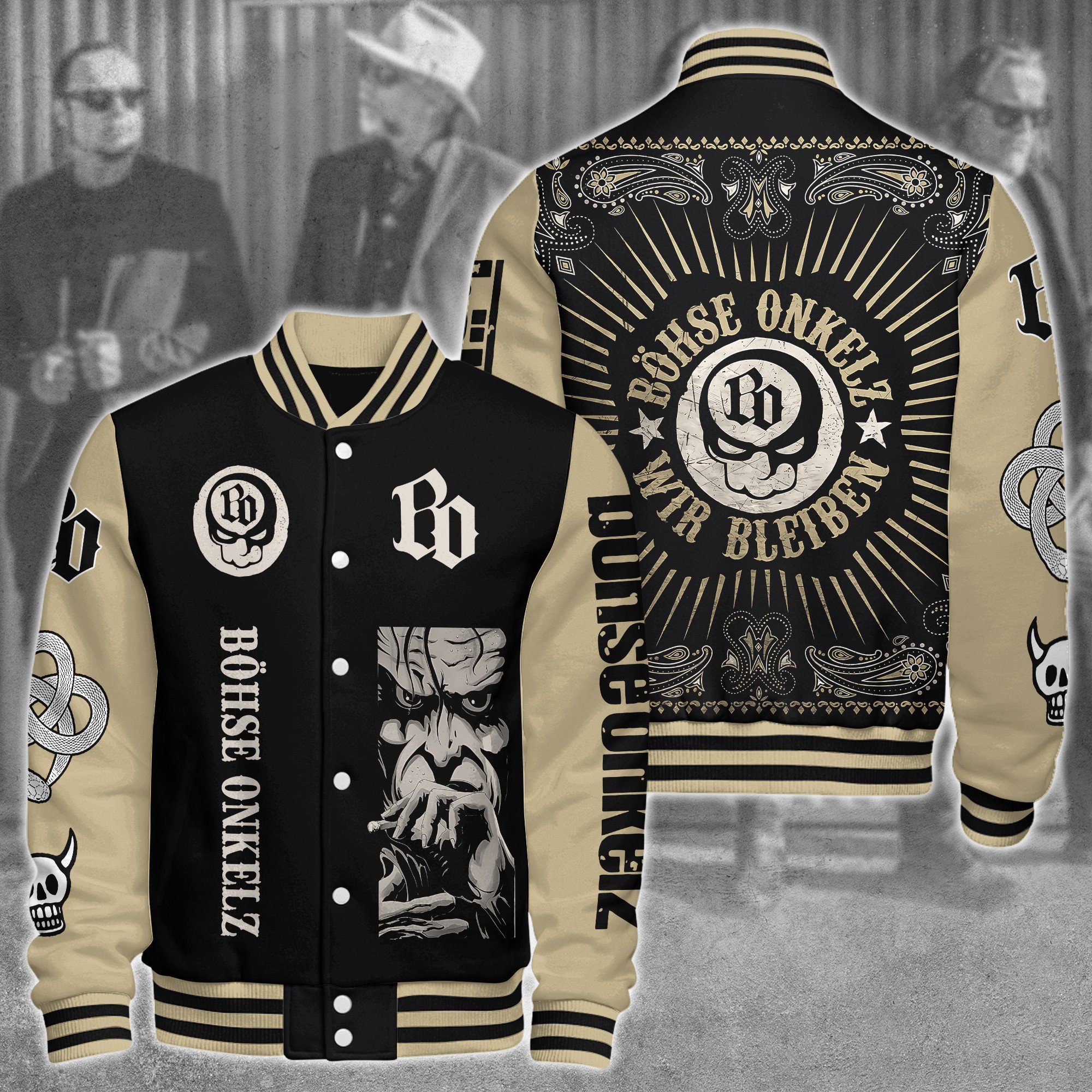 Böhse Onkelz Music Style Baseball Jacket For Fans