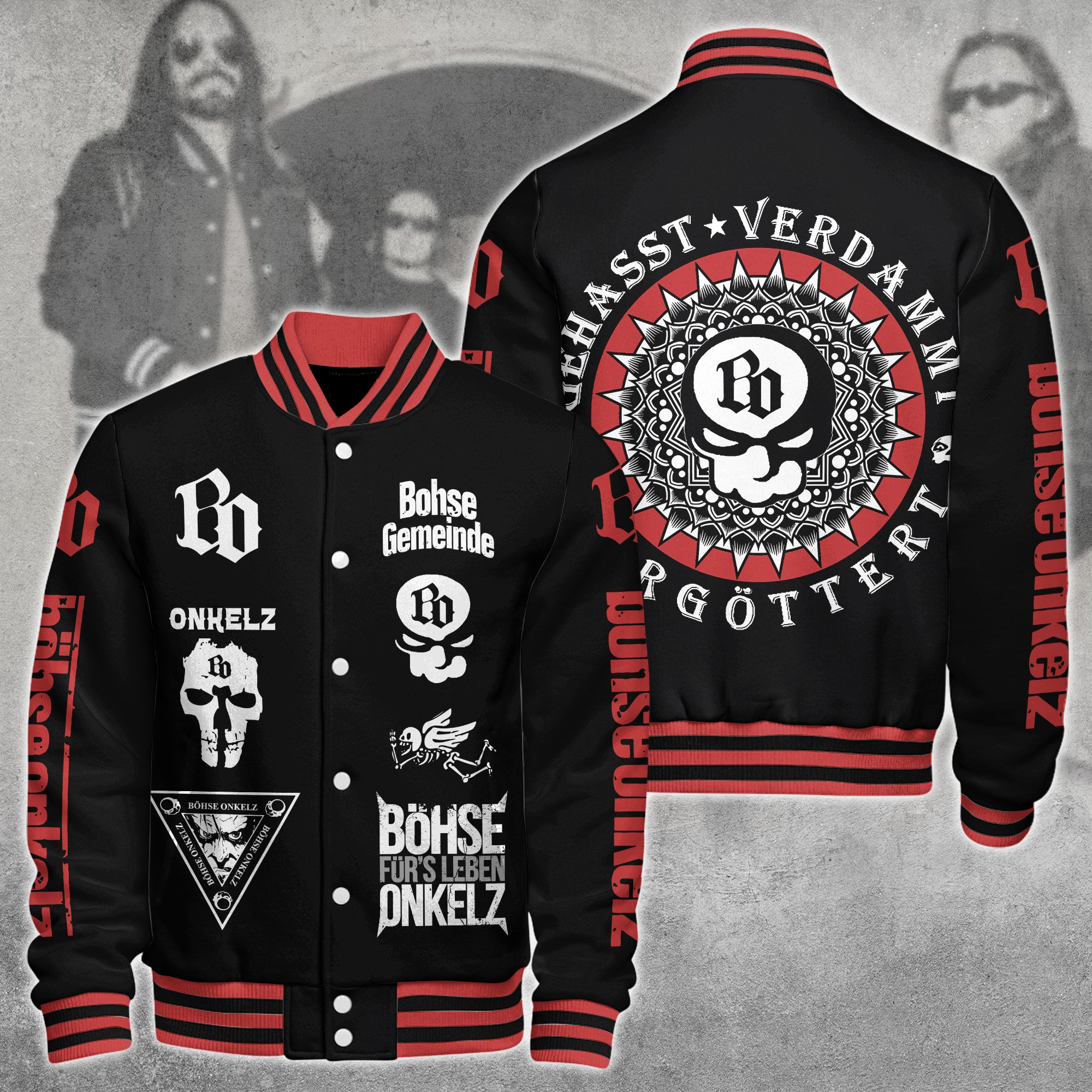 Böhse Onkelz Music Style Baseball Jacket For Fans
