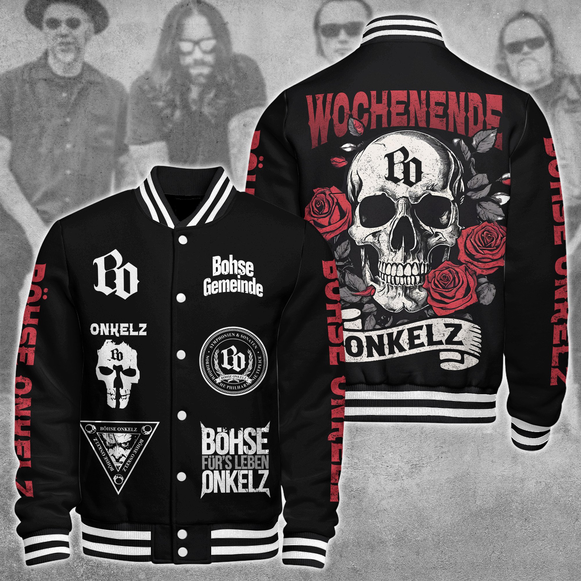 Böhse Onkelz Music Style Baseball Jacket For Fans