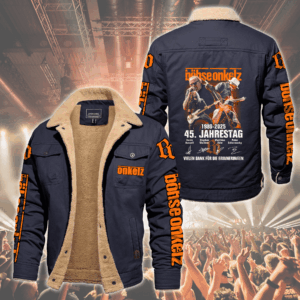 Böhse Onkelz Music Style Fleece Thermal Cotton Jacket For Fans