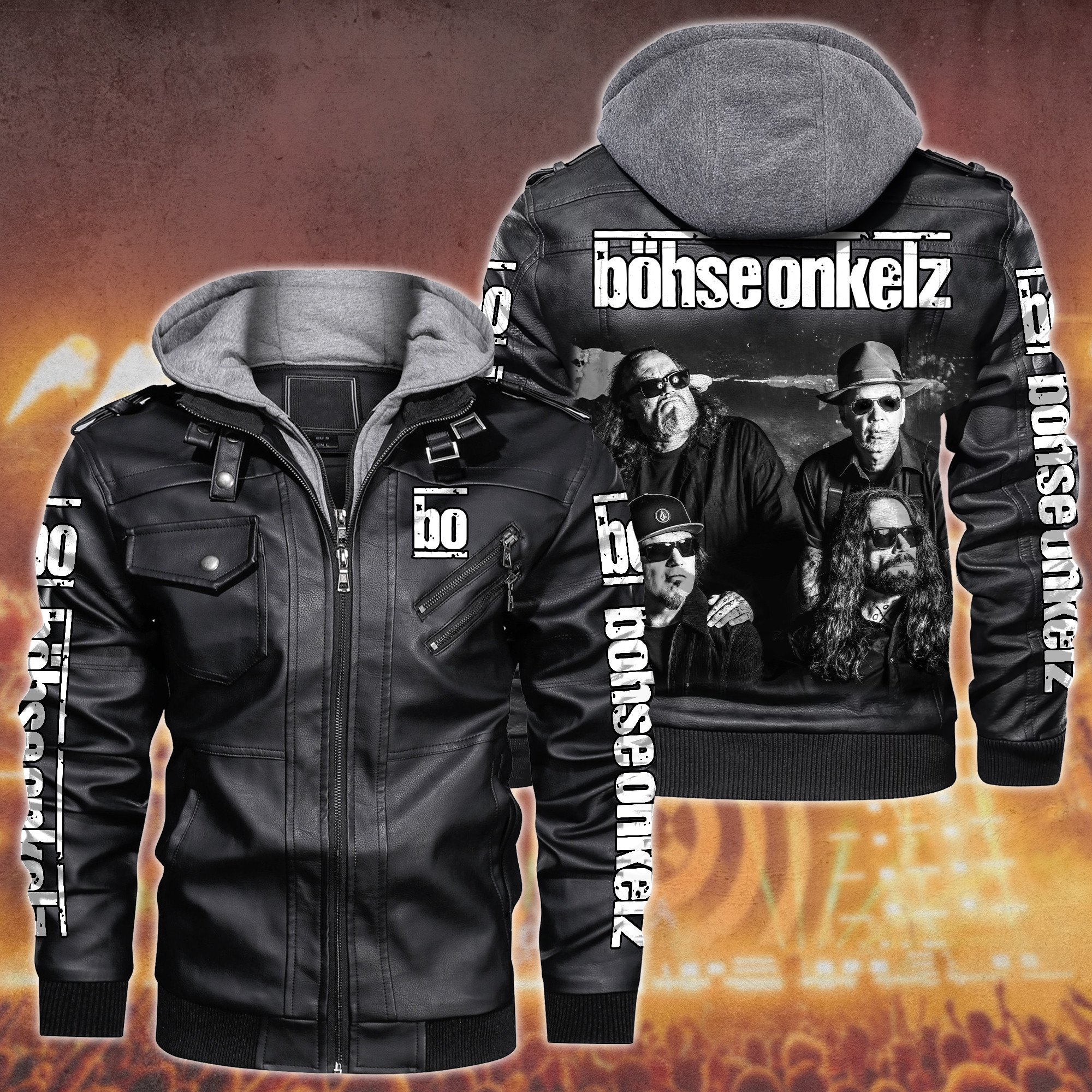 Böhse Onkelz Music Style Leather Jacket For Fans