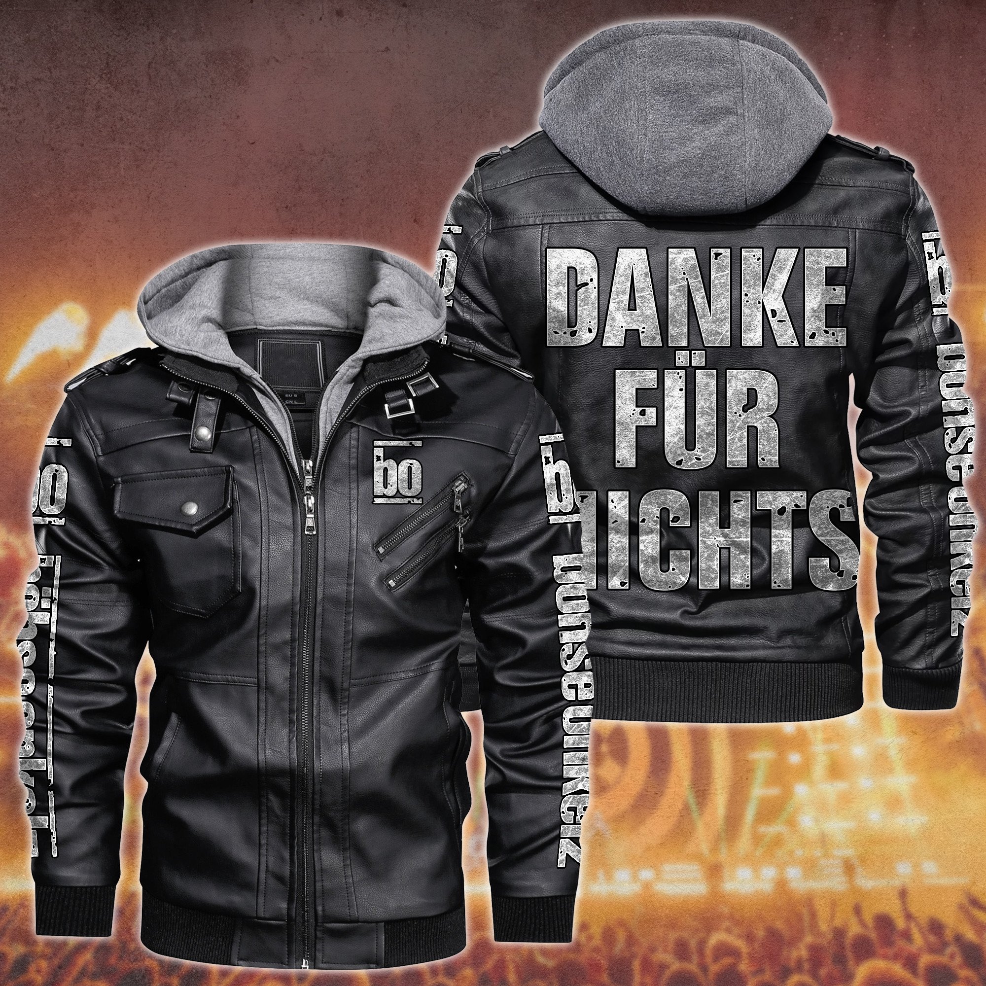 Böhse Onkelz Music Style Leather Jacket For Fans