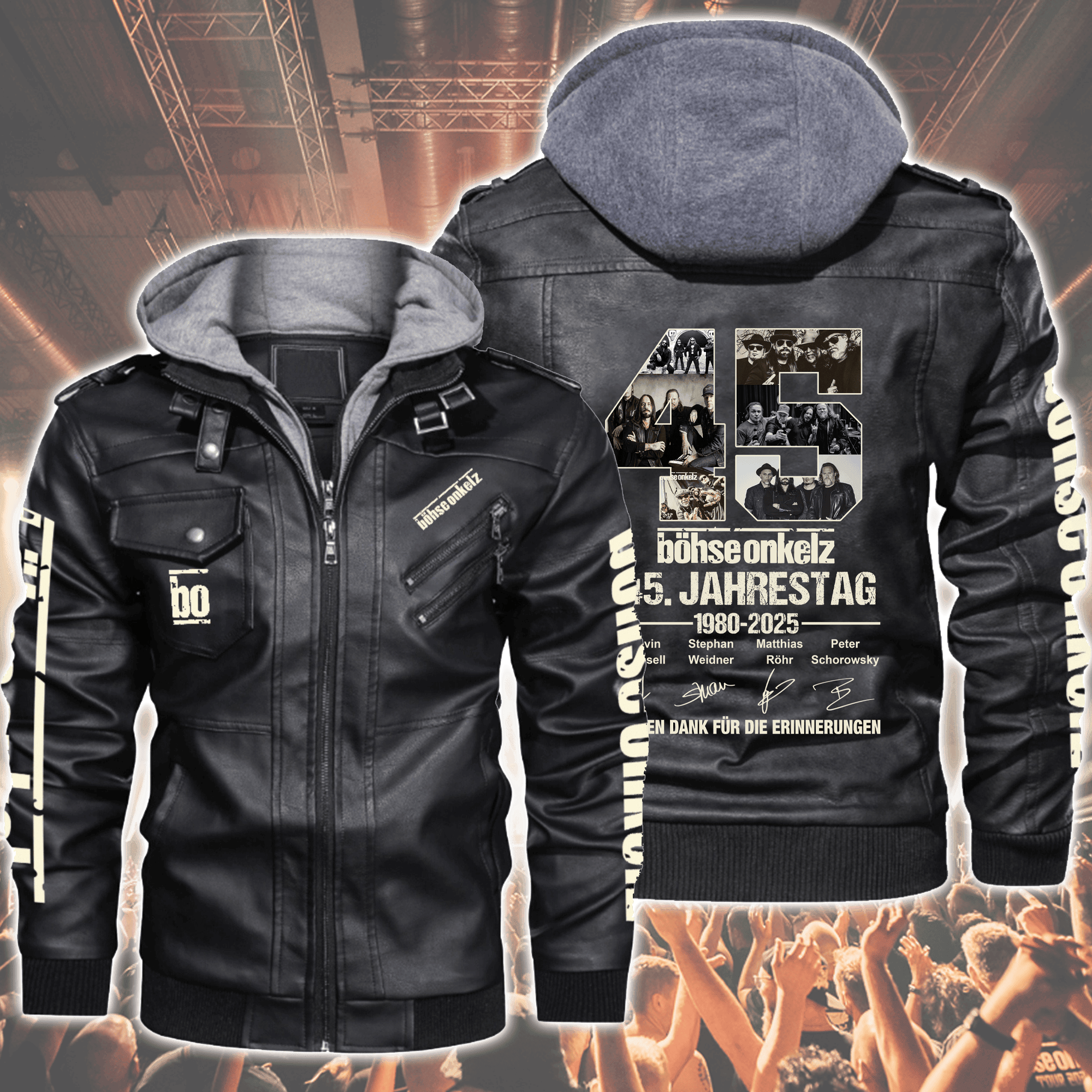 Böhse Onkelz Music Style Leather Jacket For Fans