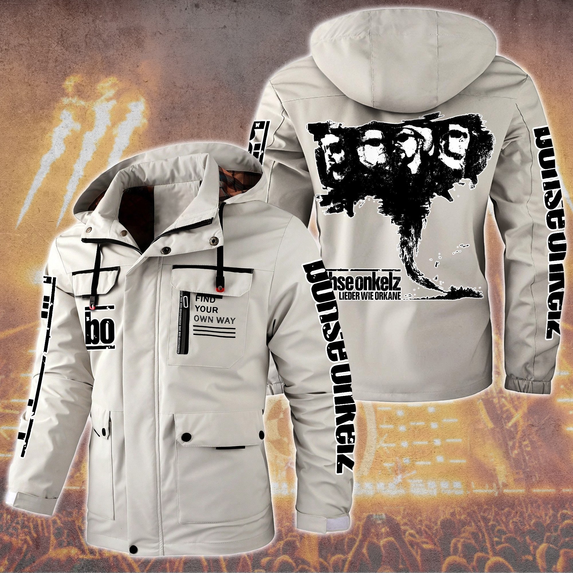 Böhse Onkelz Music Style Parka Jacket For Fans