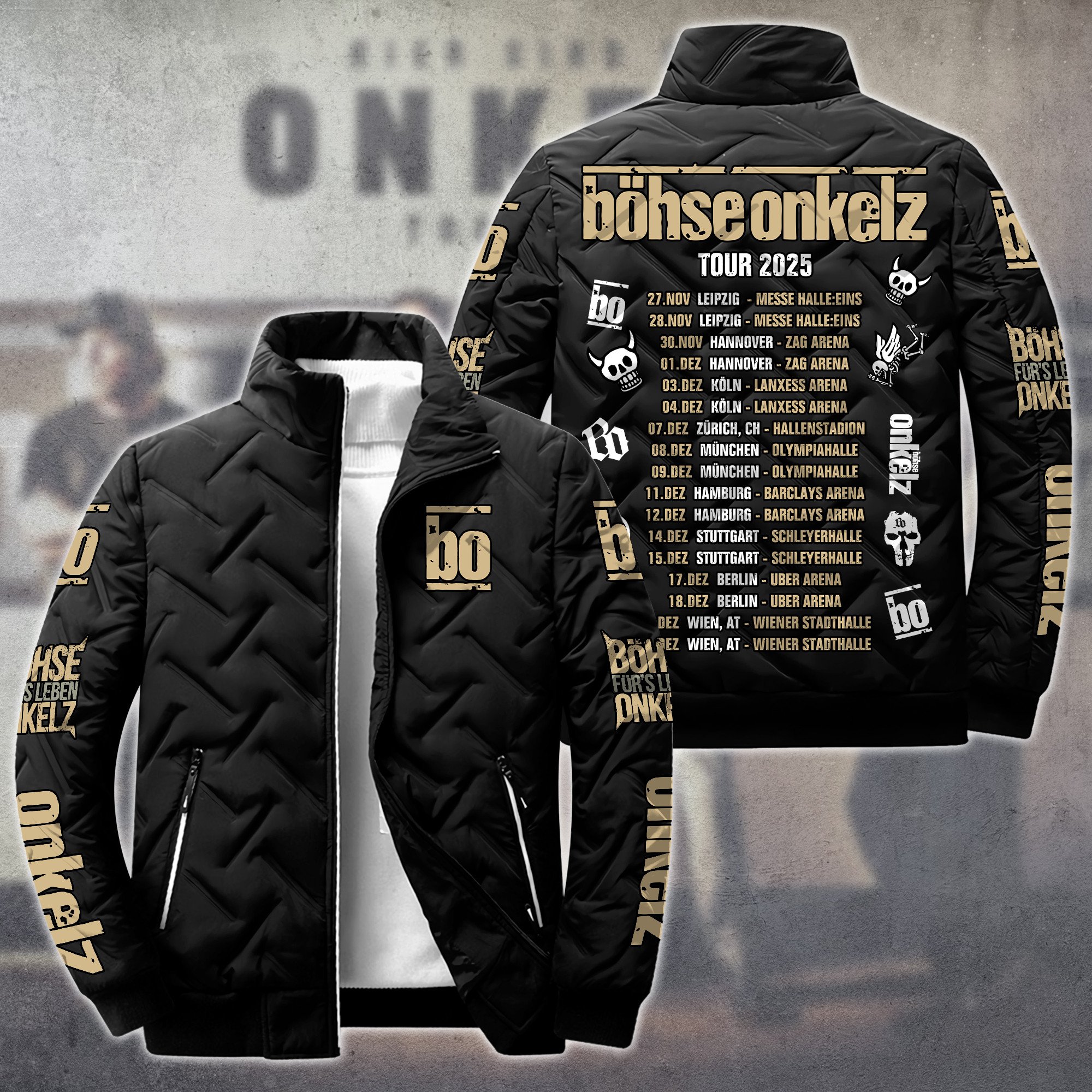 Böhse Onkelz Music Style Puffer Jacket For Fans