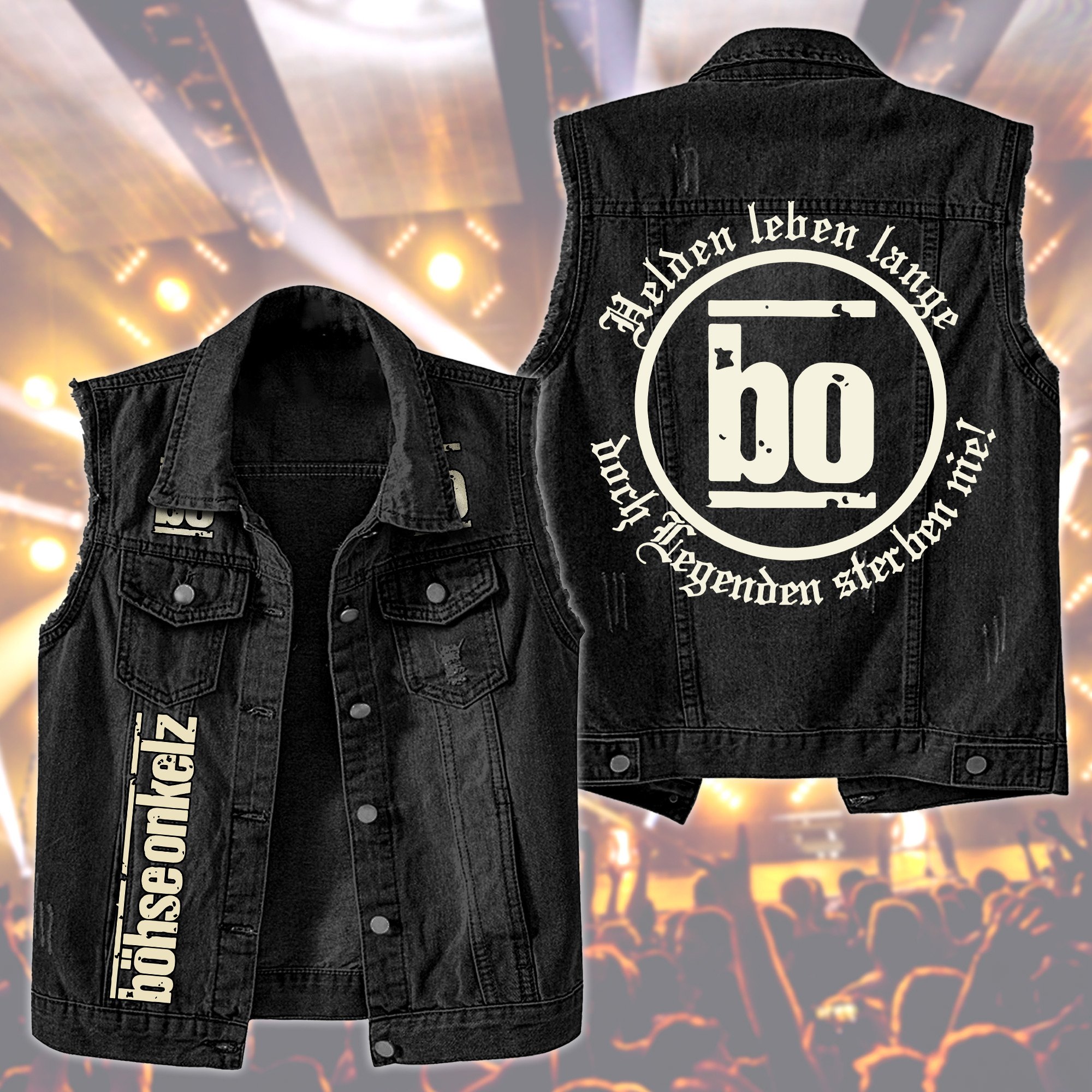 Böhse Onkelz Music Style Sleeveless Jacket For Fans