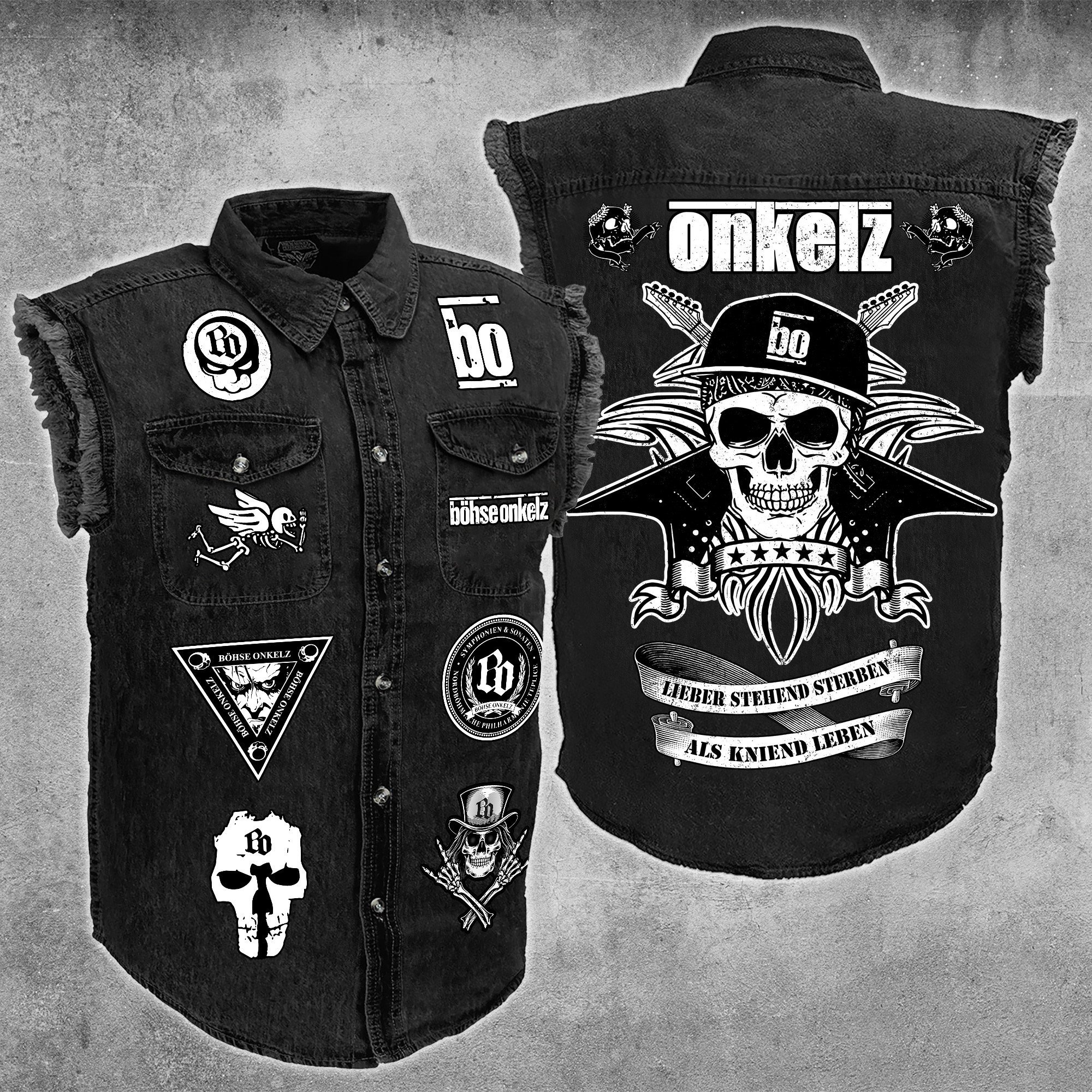 Böhse Onkelz Music Style Sleeveless Jacket For Fans