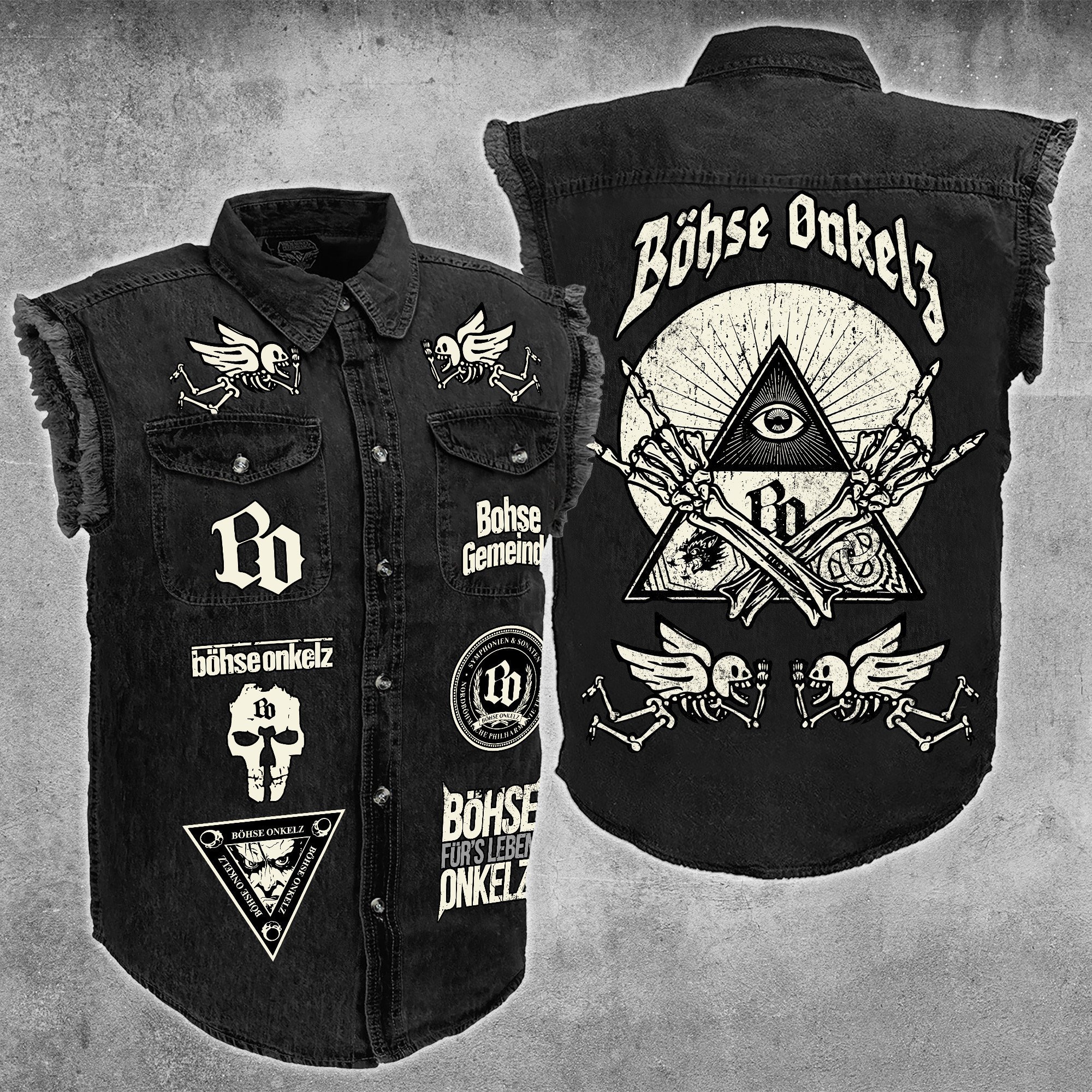 Böhse Onkelz Music Style Sleeveless Jacket For Fans
