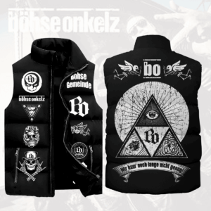 Böhse Onkelz Music Style Sleeveless Puffer Jacket For Fans