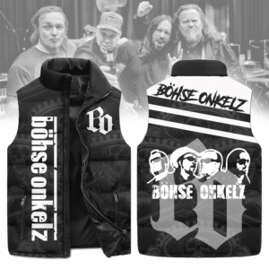 Böhse Onkelz Music Style Sleeveless Puffer Jacket For Fans