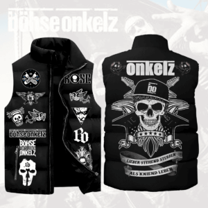 Böhse Onkelz Music Style Sleeveless Puffer Jacket For Fans
