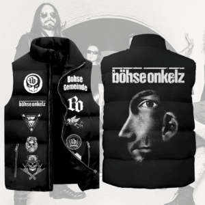 Böhse Onkelz Music Style Sleeveless Puffer Jacket For Fans