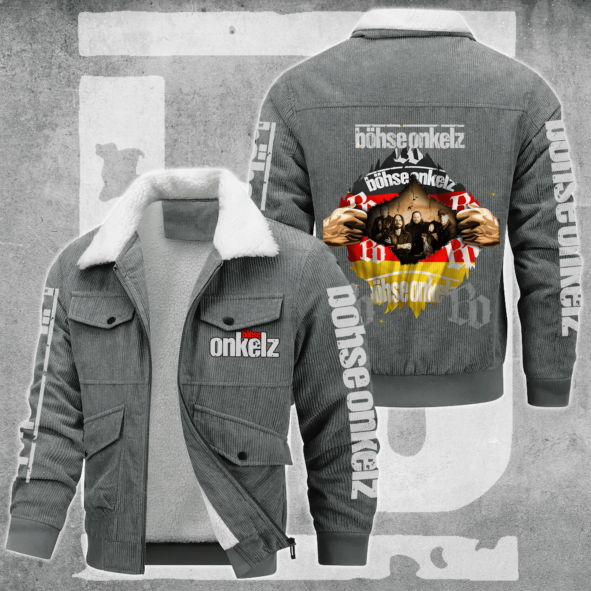 Böhse Onkelz Music Style Thermal Cotton Jacket Prim For Fans