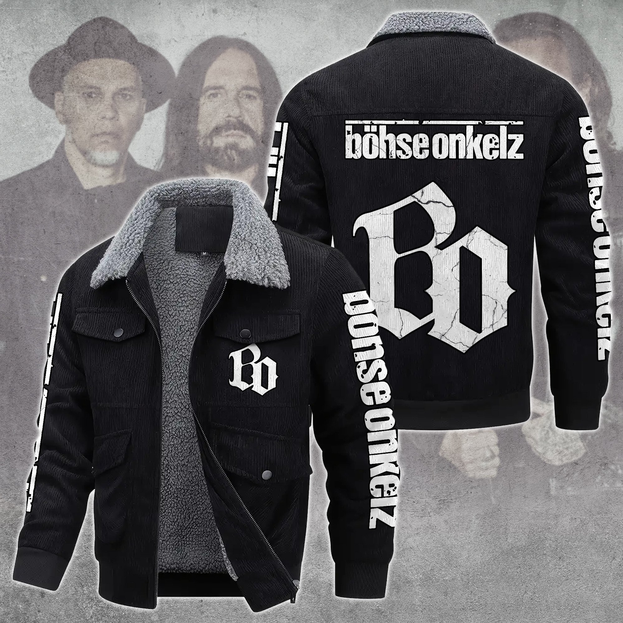 Böhse Onkelz Music Style Thermal Cotton Jacket Prim For Fans