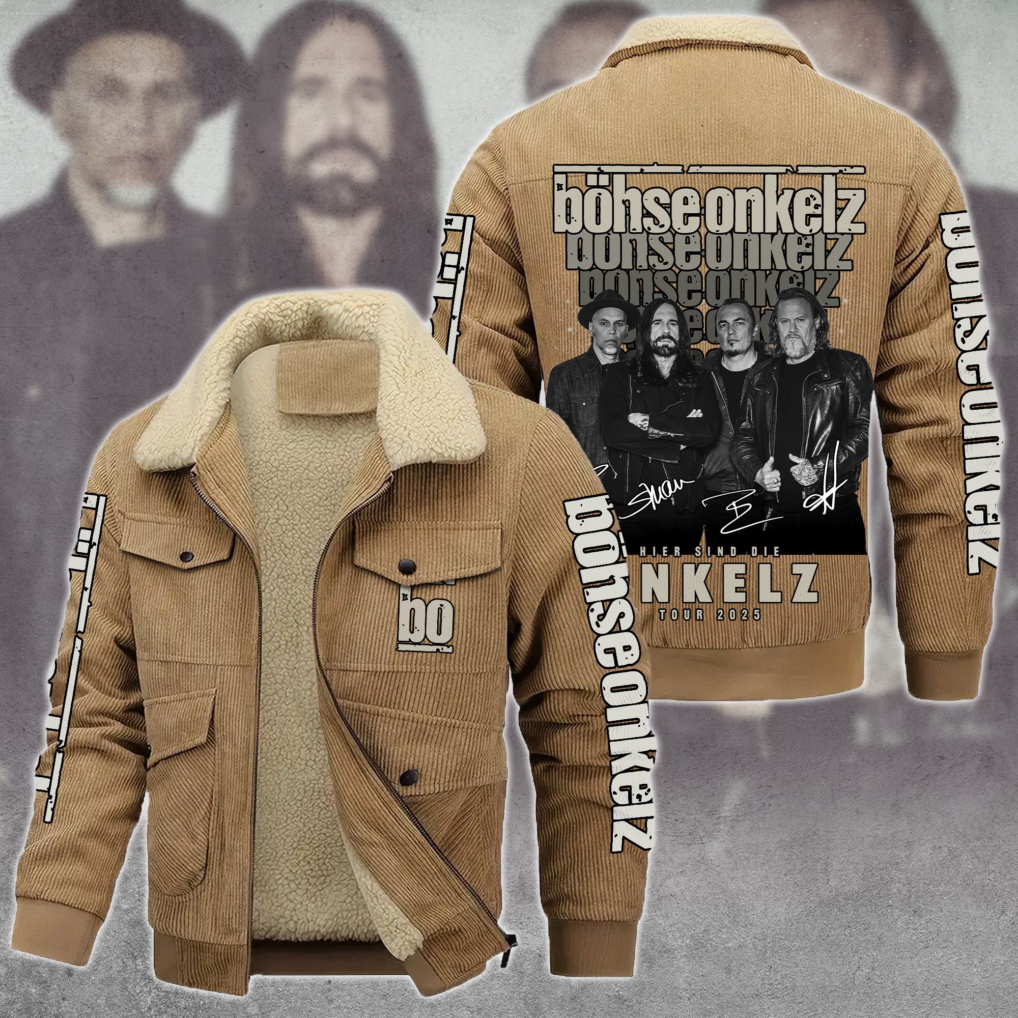 Böhse Onkelz Music Style Thermal Cotton Jacket Prim For Fans