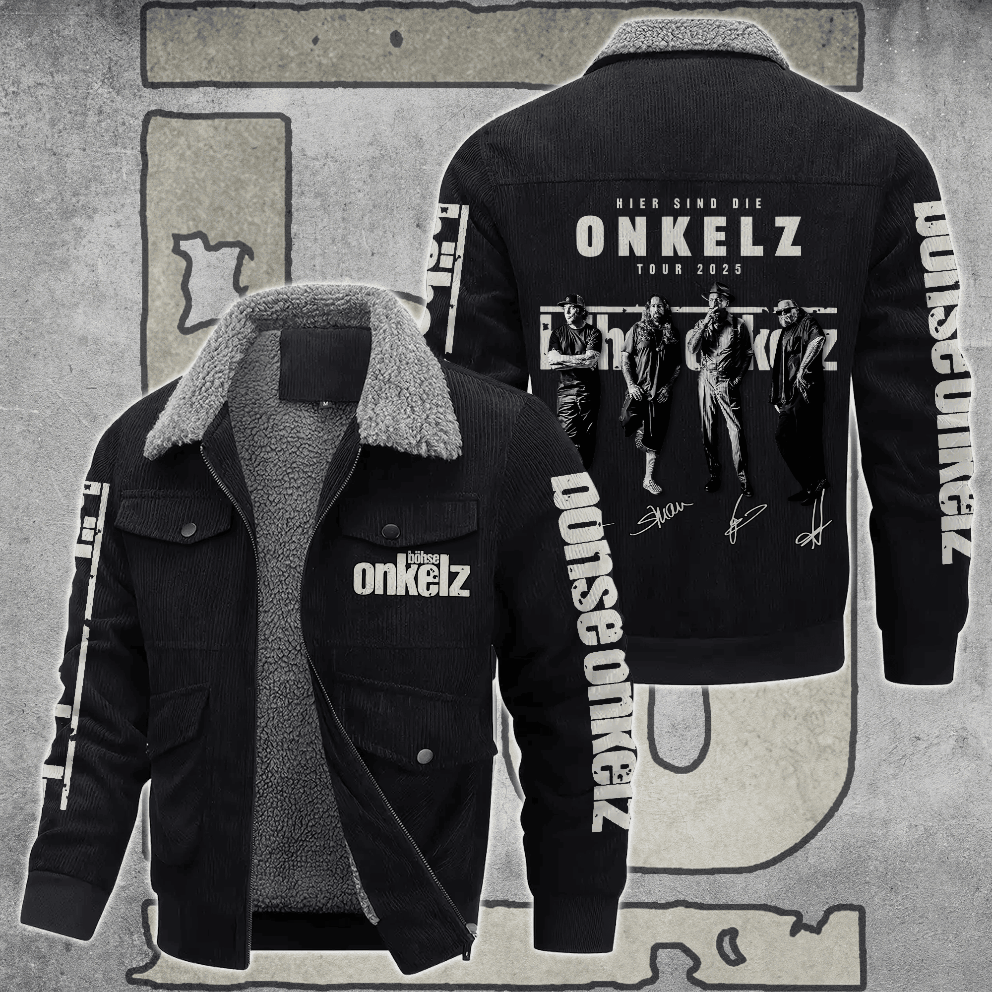 Böhse Onkelz Music Style Thermal Cotton Jacket Prim For Fans