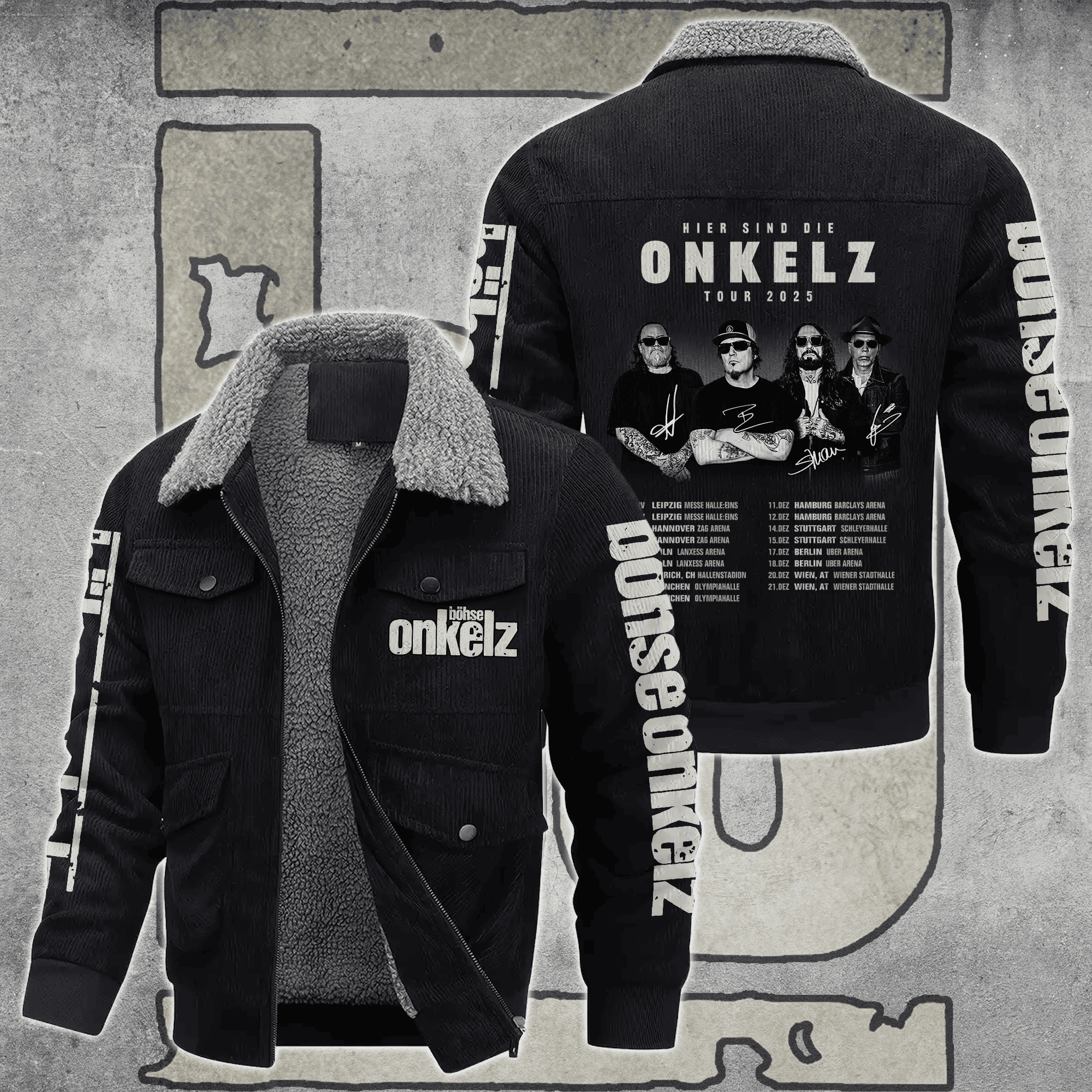Böhse Onkelz Music Style Thermal Cotton Jacket Prim For Fans