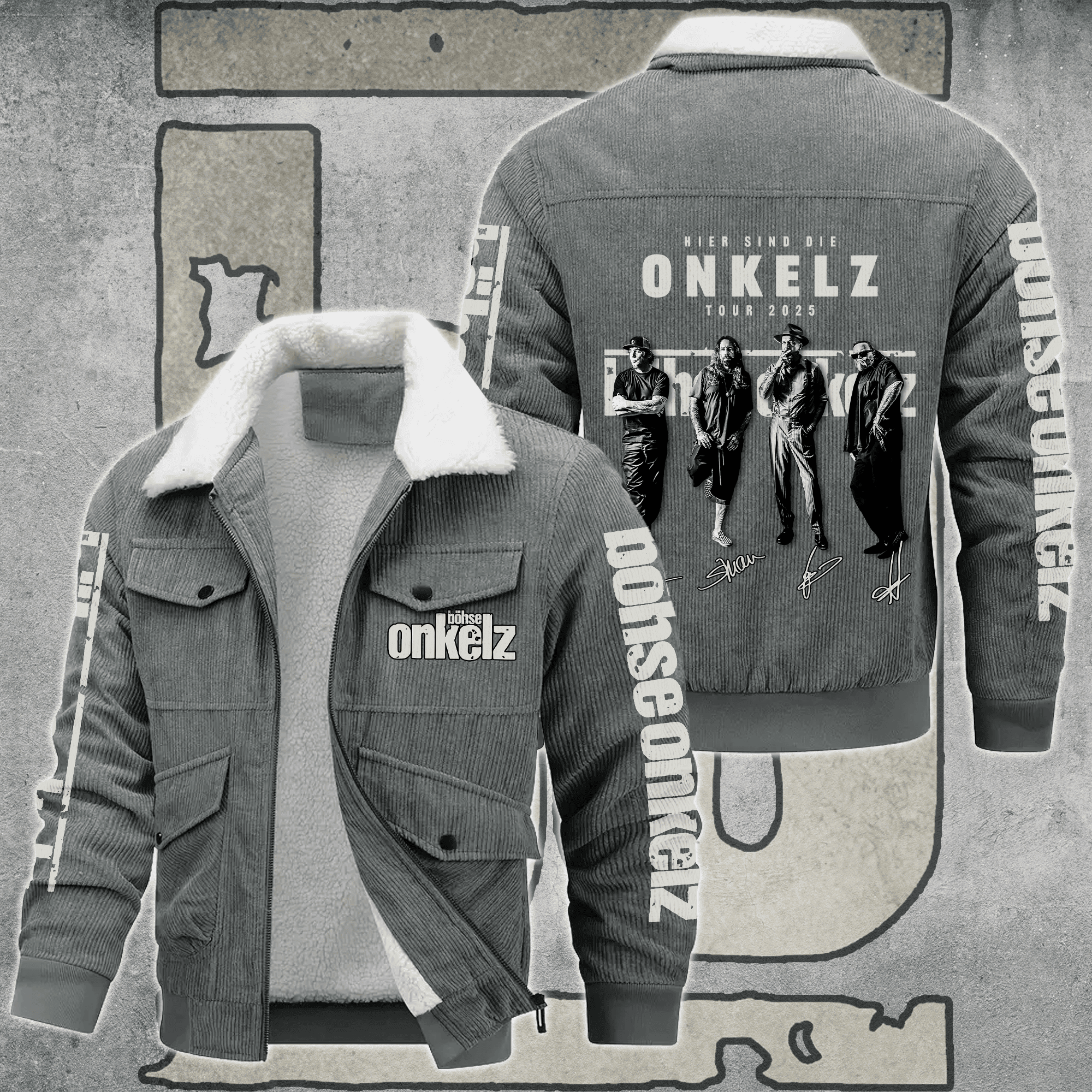 Böhse Onkelz Music Style Thermal Cotton Jacket Prim For Fans