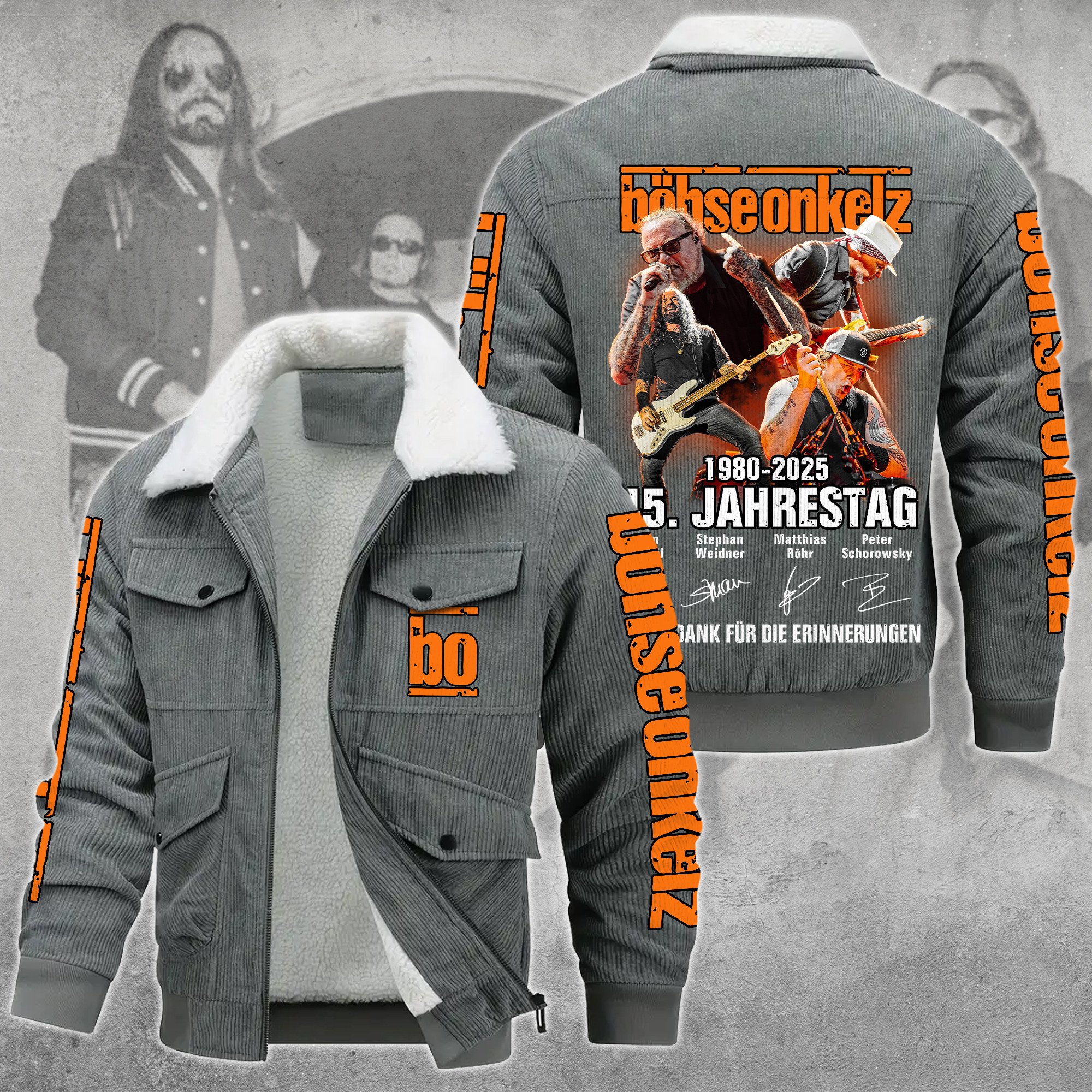 Böhse Onkelz Music Style Thermal Cotton Jacket Prim For Fans