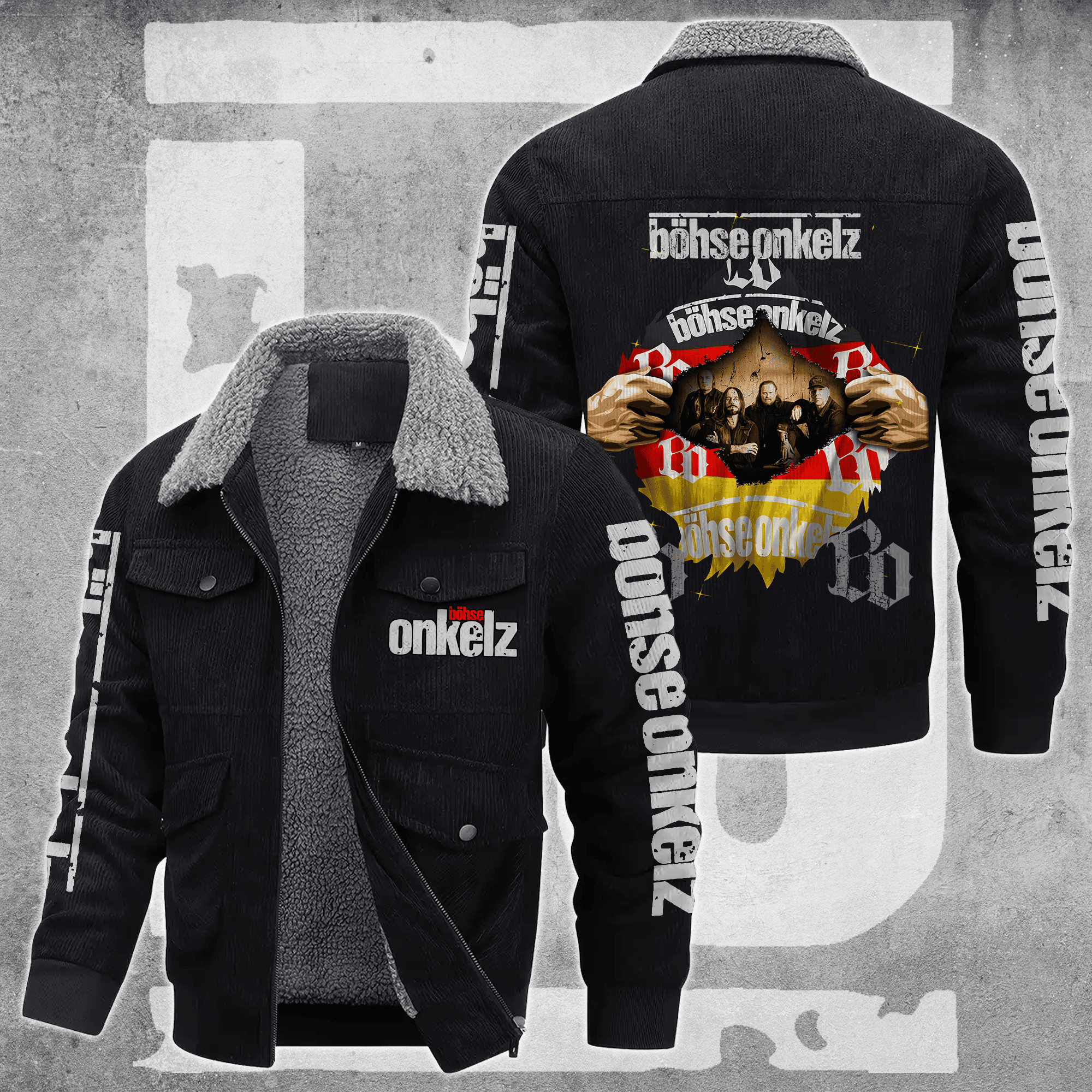 Böhse Onkelz Music Style Thermal Cotton Jacket Prim For Fans