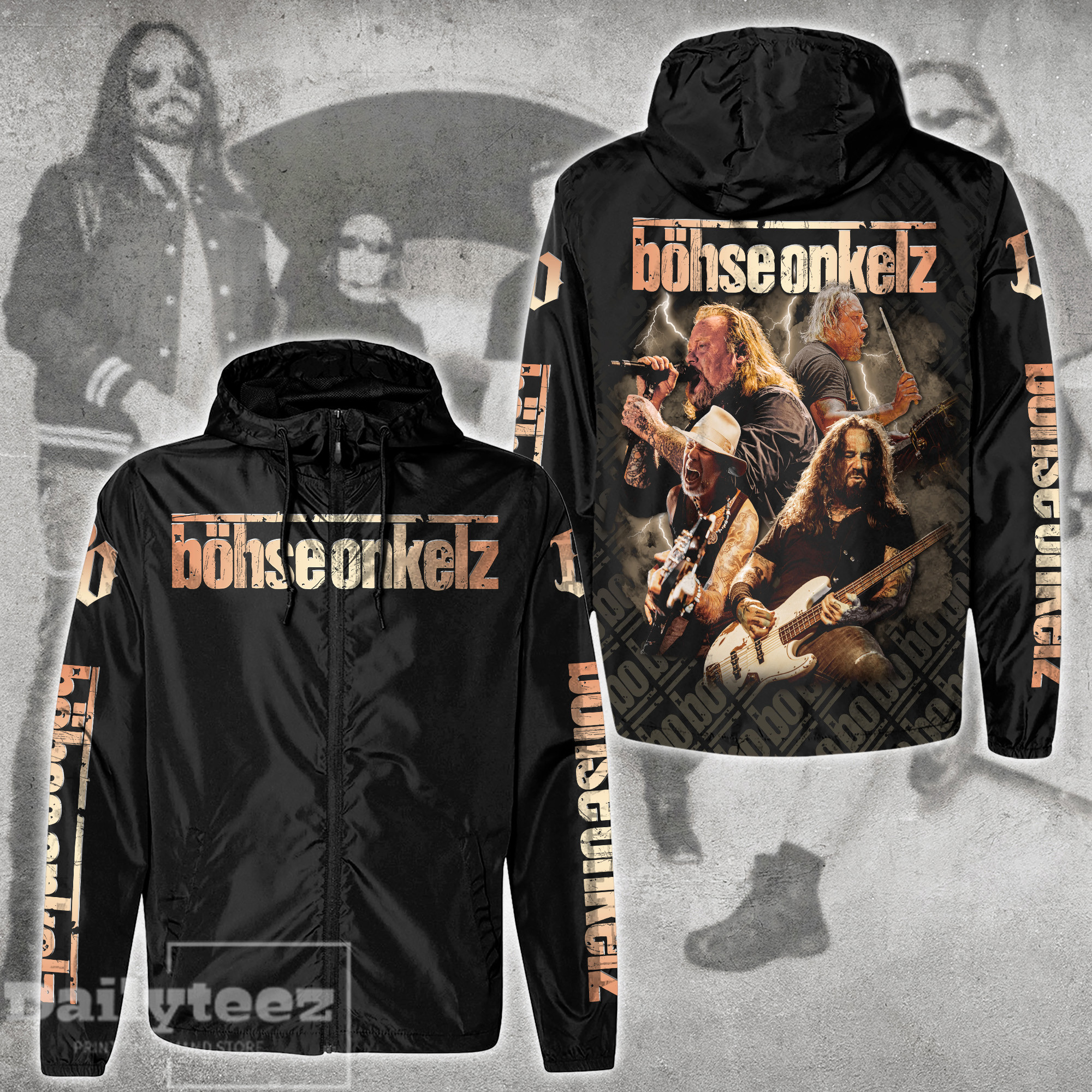 Böhse Onkelz Music Style Windbreaker Jacket For Fans