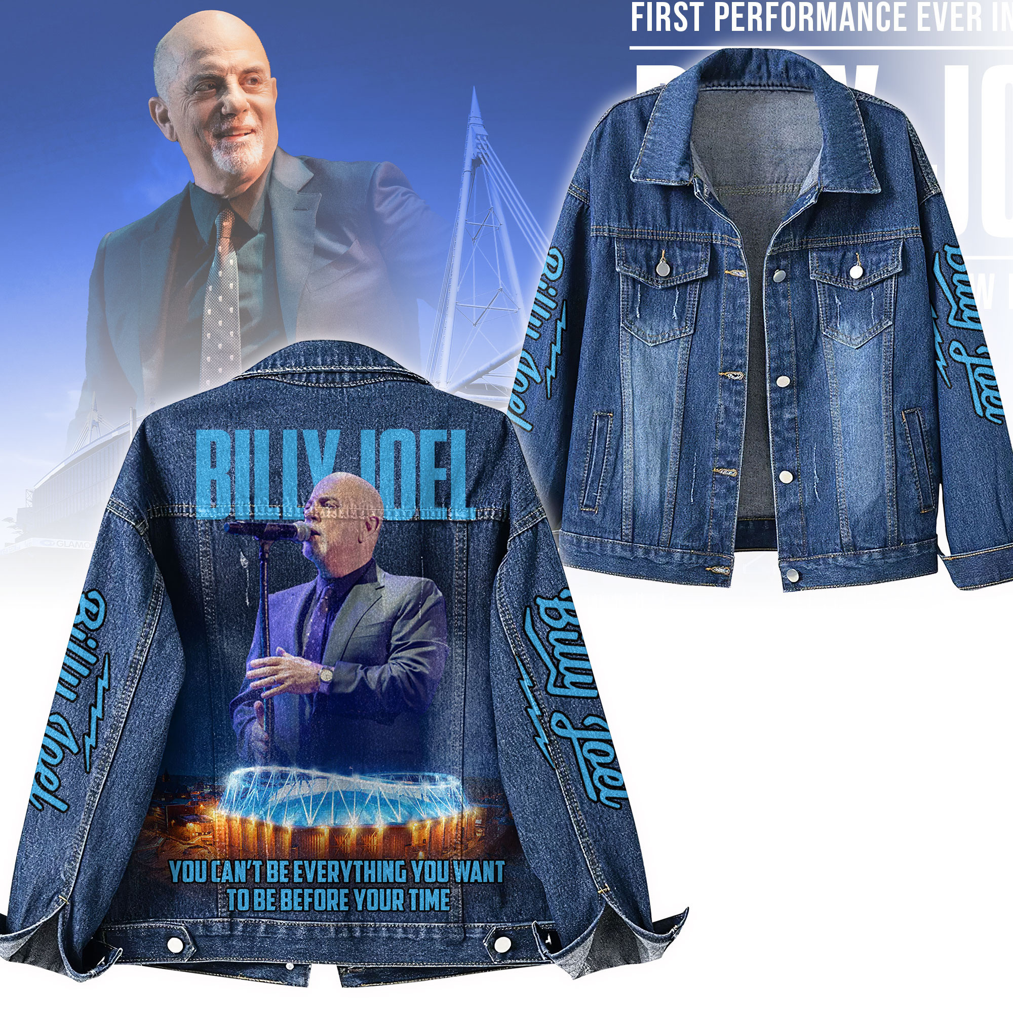 Billy Joel Music Denim Jacket Gift For Fans