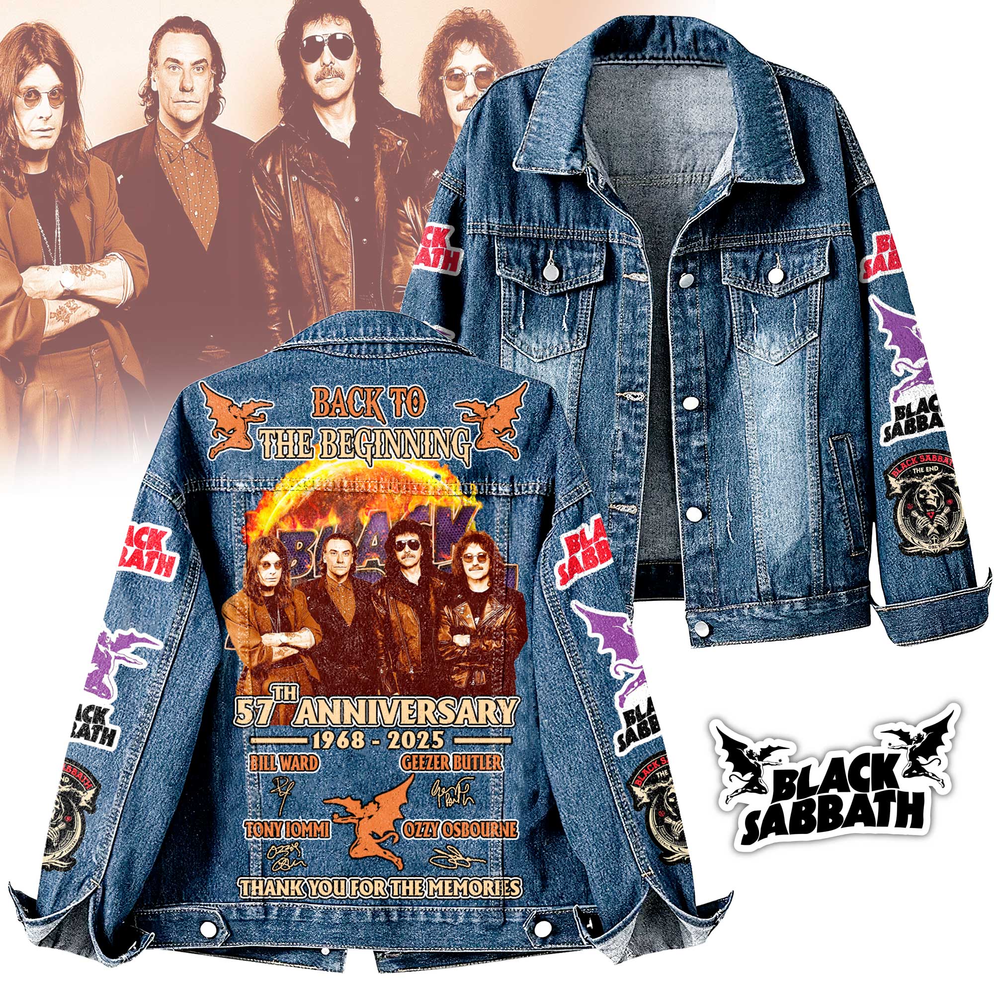 Black Sabbath Music Denim Jacket Gift For Fans