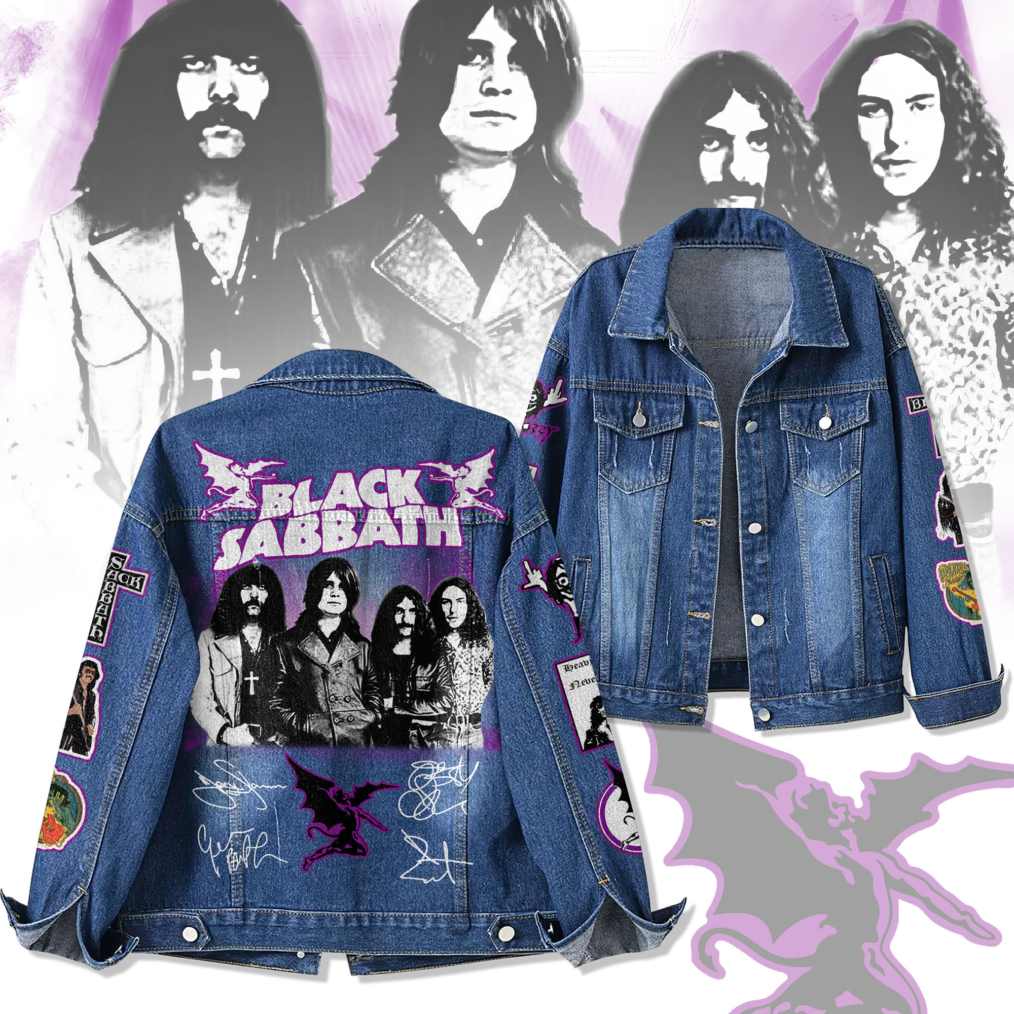 Black Sabbath Music Denim Jacket Gift For Fans