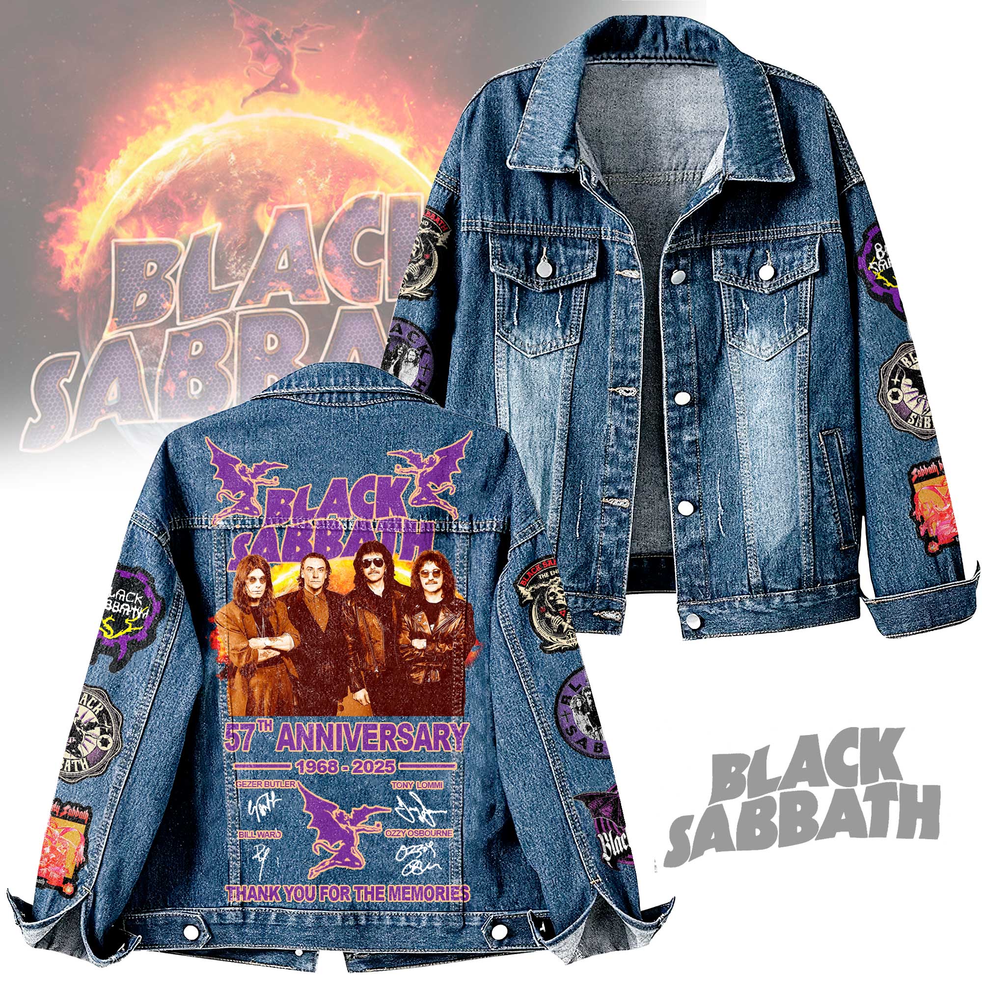 Black Sabbath Music Denim Jacket Gift For Fans